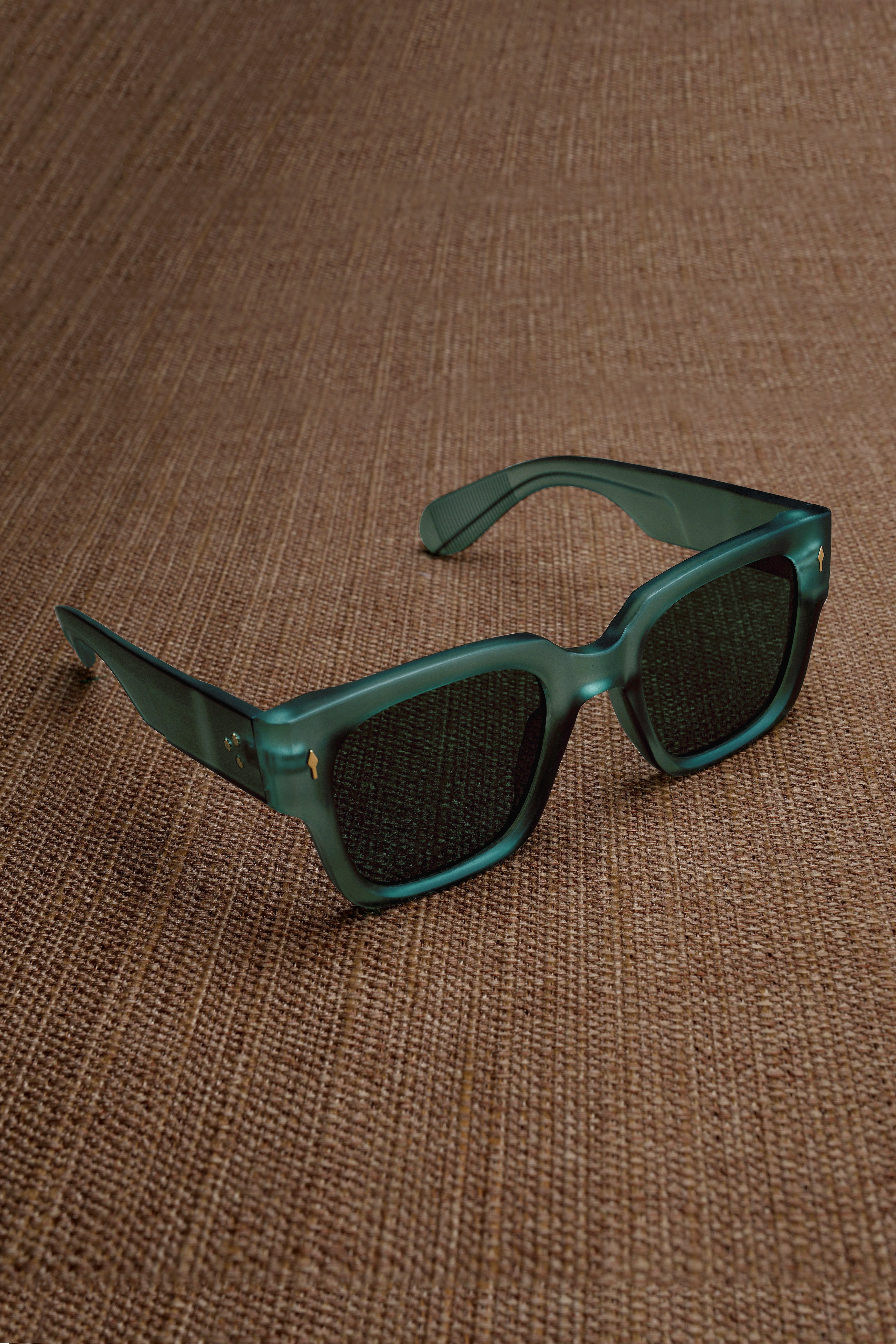 Verdion-Emerald Green French Crown Oversized Unisex Sunglasses