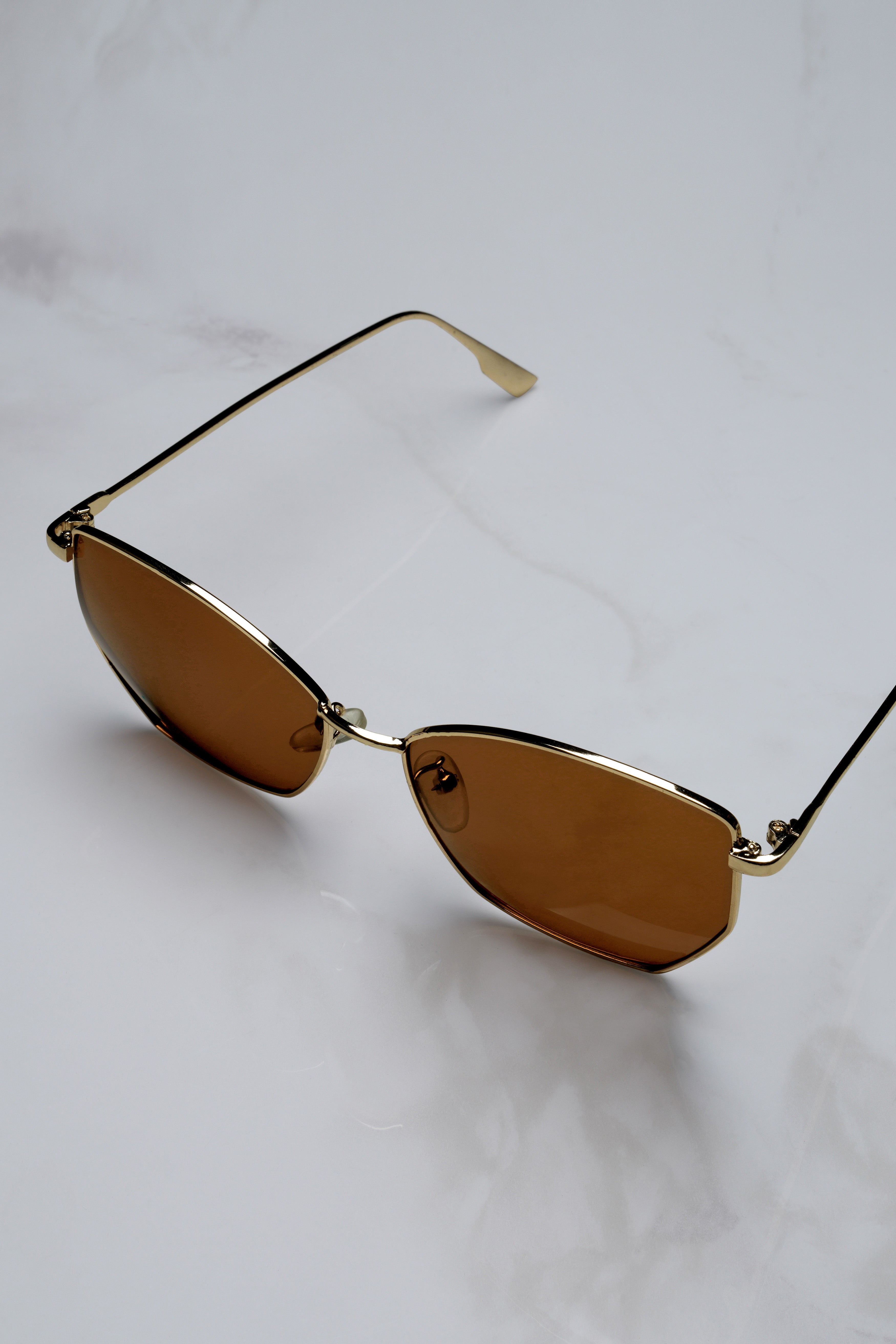 Cataro-Cafe Brown French Crown Cat Eye Unisex Sunglasses