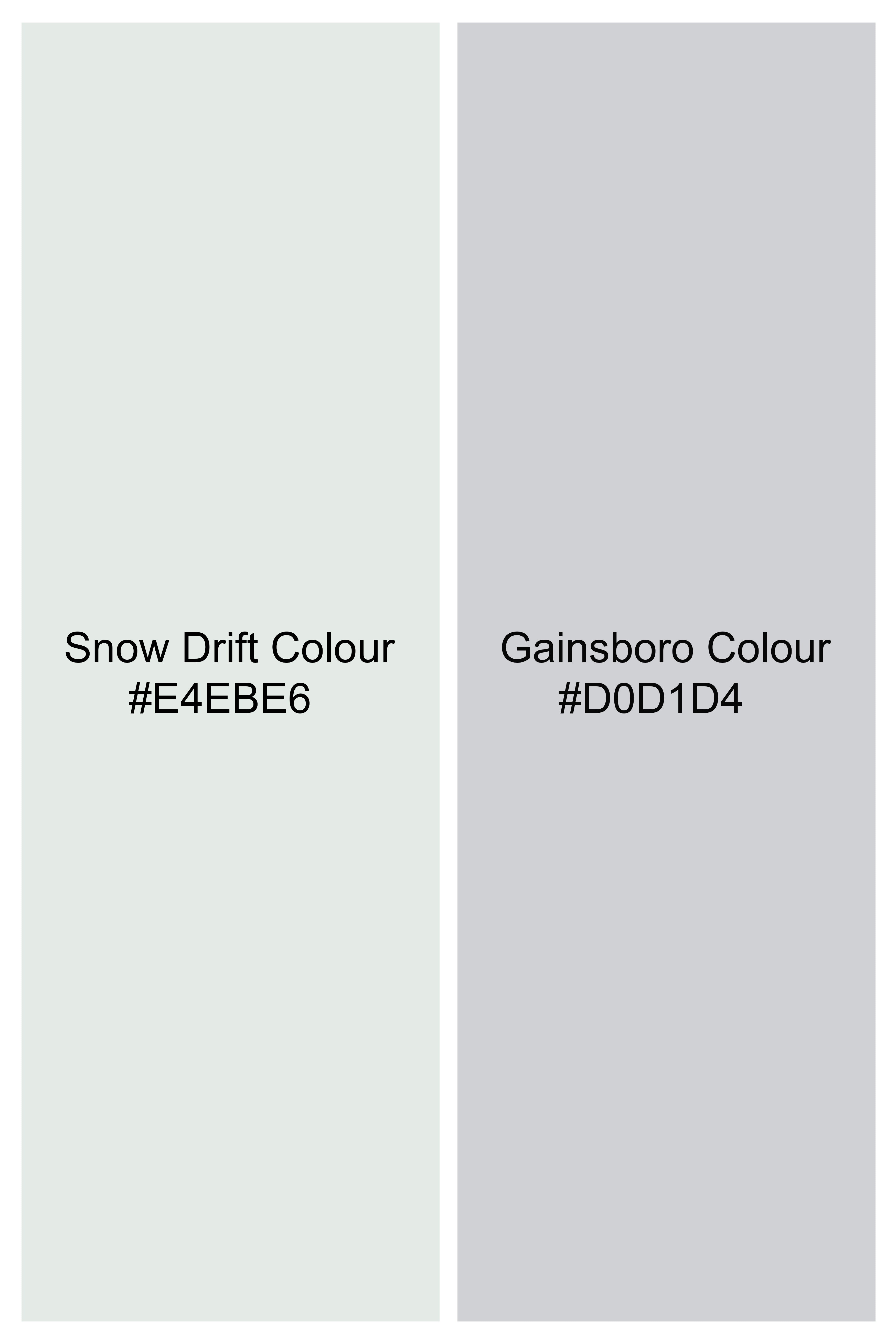 Snow Drift Green Mirror and Sequins Work With Gainsboro Gray Kurta and Pant Set
