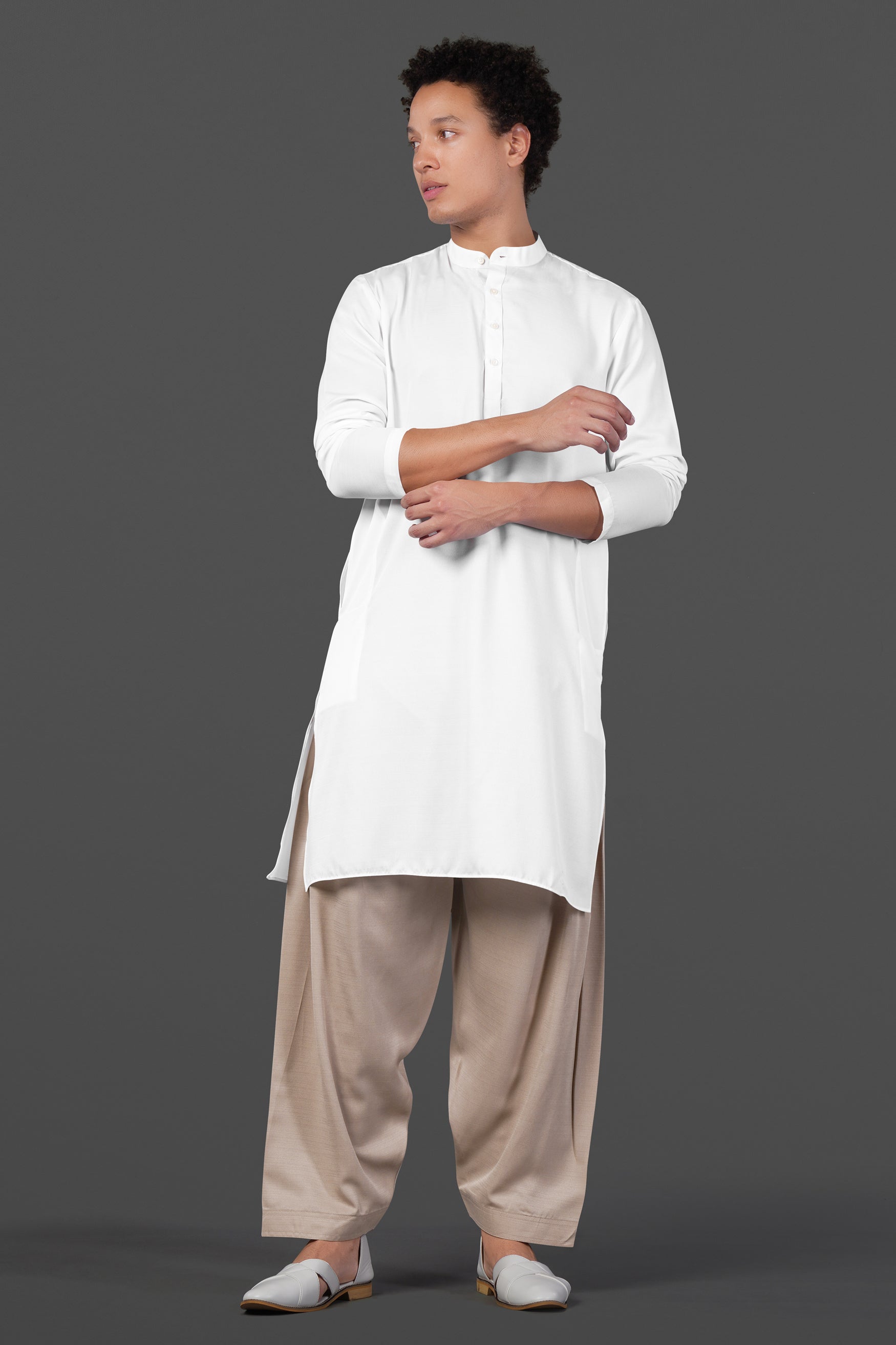 Merino Cream and Merlot Red Multicolour Thread and Sequin Embroidered Indo-Western Sherwani