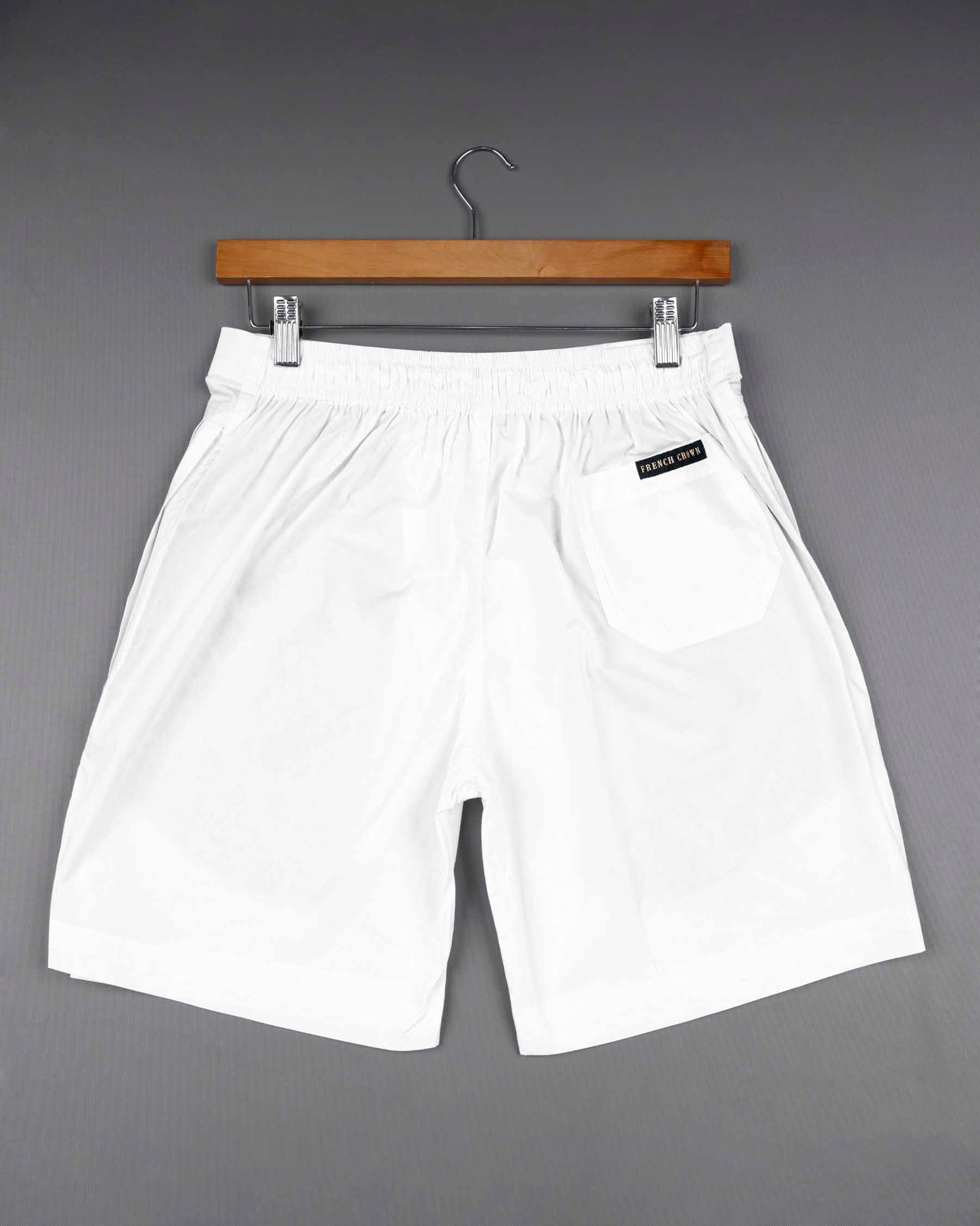 BRIGHT WHITE SUPER SOFT PREMIUM COTTON SHORTS