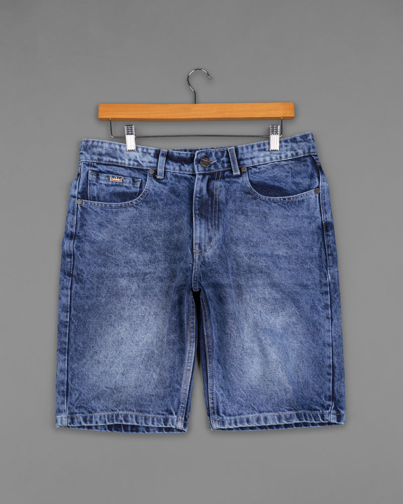 Rhino and Glacier Blue Stone Wash Denim Shorts SR218-28, SR218-30, SR218-32, SR218-34, SR218-36, SR218-38, SR218-40, SR218-42, SR218-44
