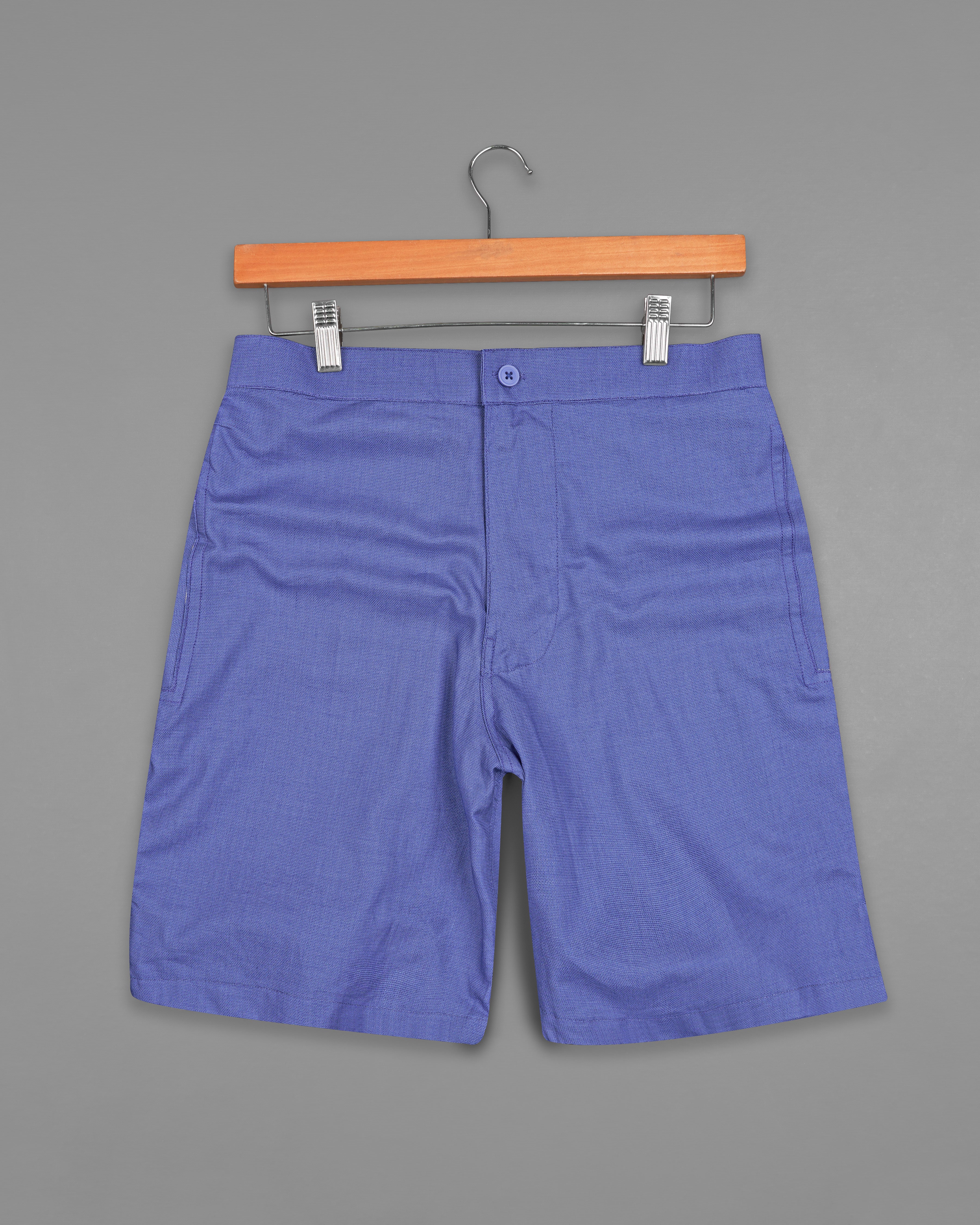 Deluge Blue Dobby Textured Giza Cotton Shorts SR234-28, SR234-30, SR234-32, SR234-34, SR234-36, SR234-38, SR234-40, SR234-42, SR234-44