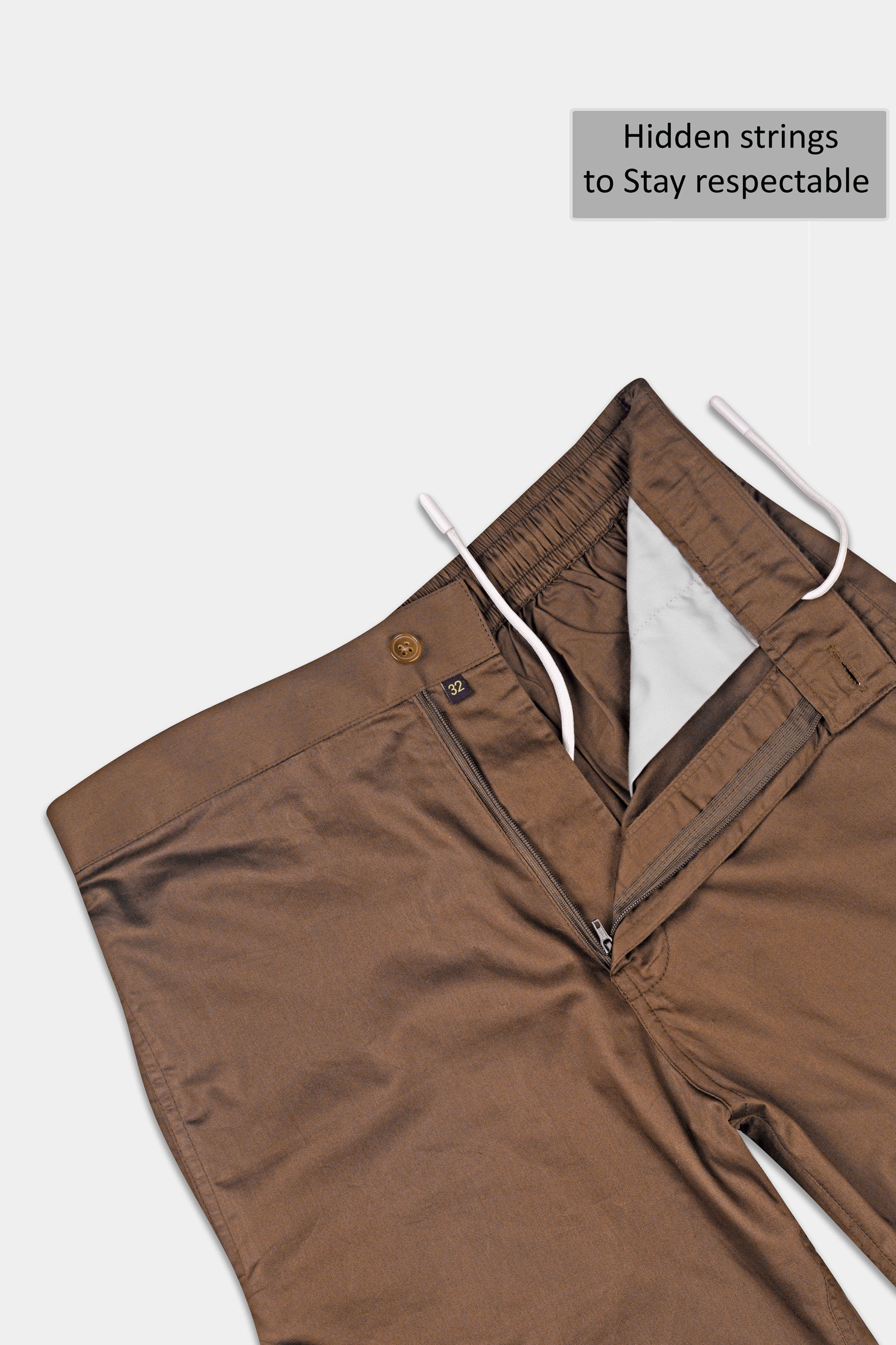 Millbrook Brown Subtle Sheen Super Soft Premium Cotton Shorts