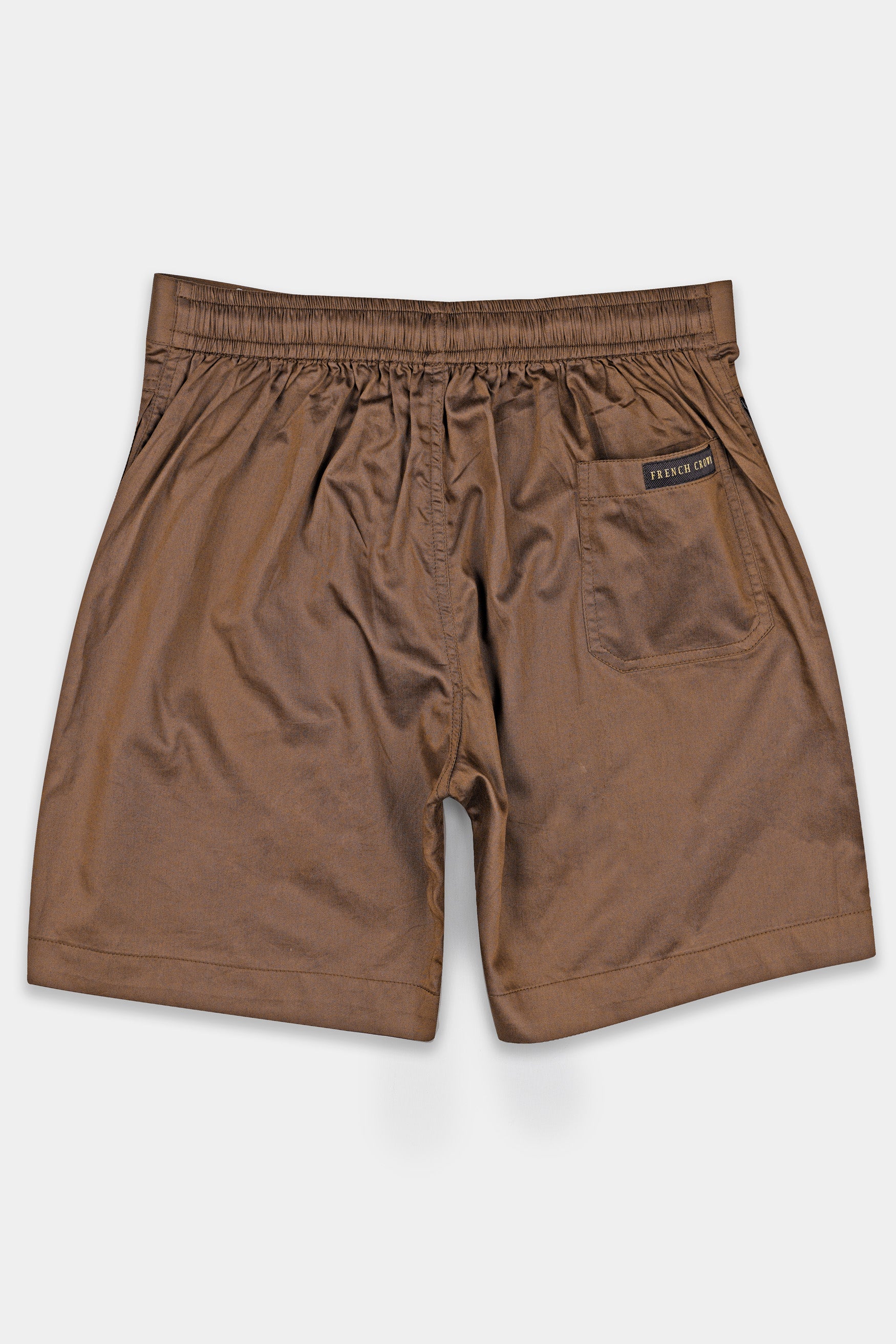Millbrook Brown Subtle Sheen Super Soft Premium Cotton Shorts