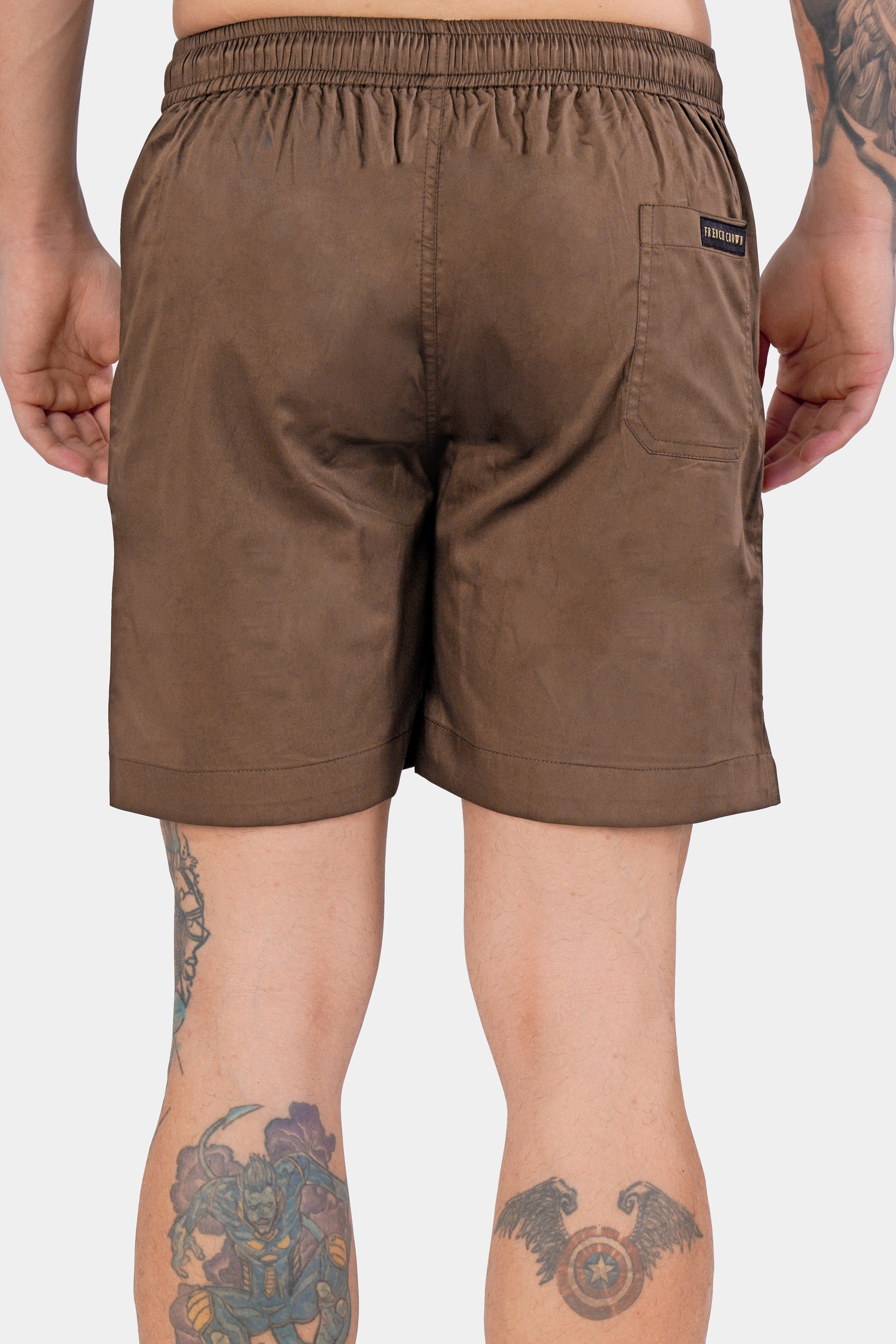 Millbrook Brown Subtle Sheen Super Soft Premium Cotton Shorts