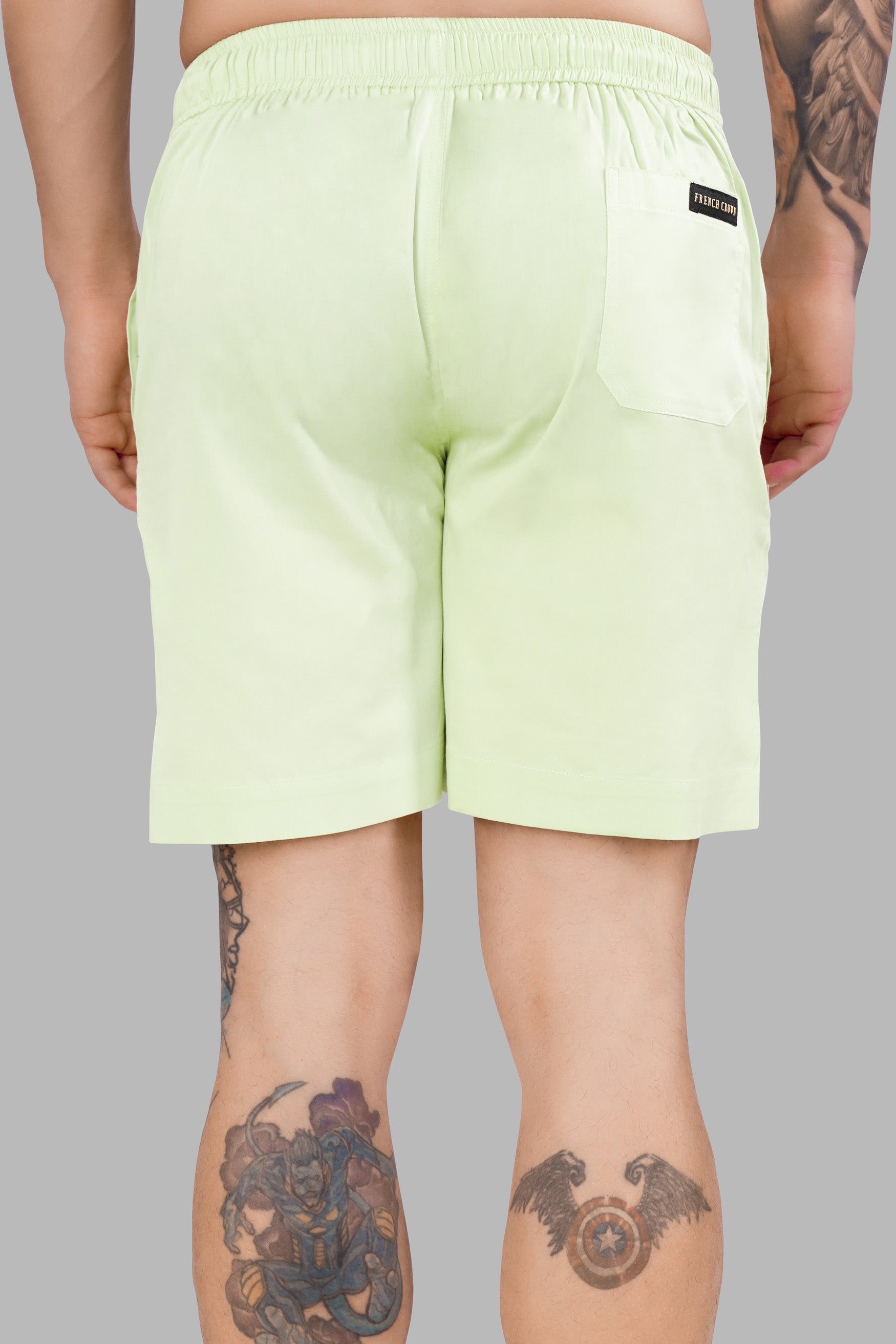 Albescent Green Subtle Sheen Super Soft Premium Cotton Shorts SR314-28,  SR314-30,  SR314-32,  SR314-34,  SR314-36,  SR314-38,  SR314-40,  SR314-42,  SR314-44