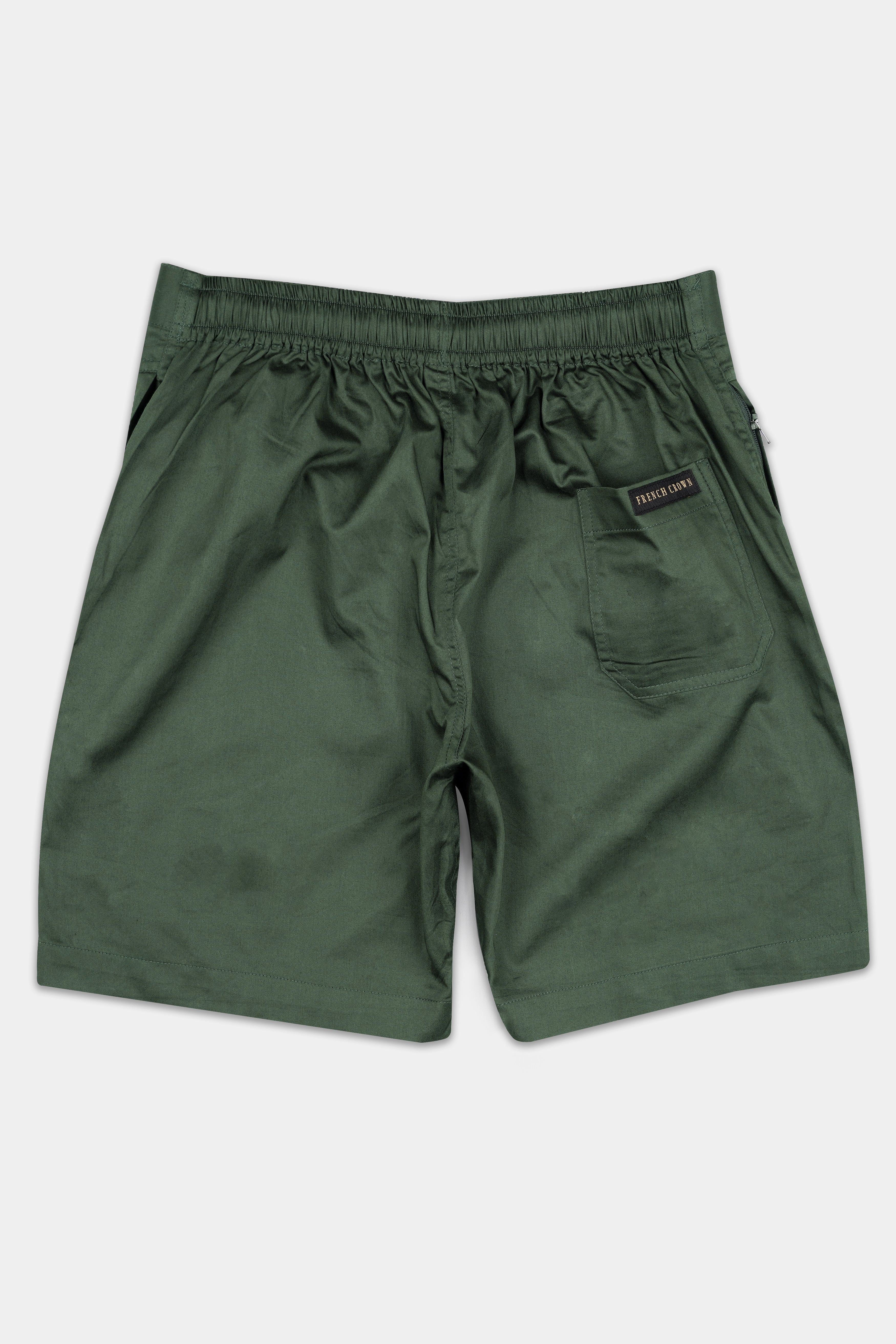 Asparagus Green Subtle Sheen Super Soft Premium Cotton Shorts SR320-28,  SR320-30,  SR320-32,  SR320-34,  SR320-36,  SR320-38,  SR320-40,  SR320-42,  SR320-44