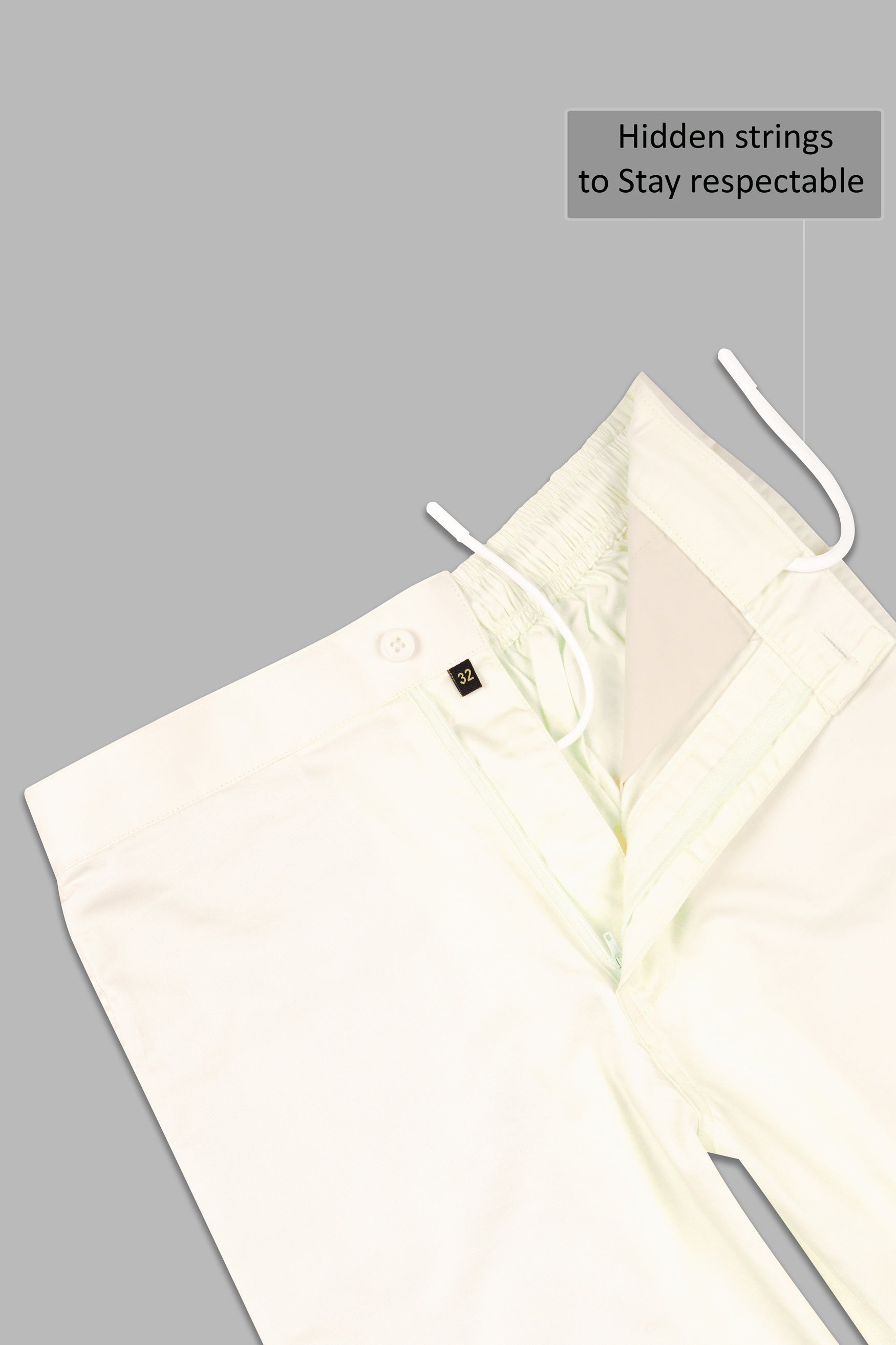 Albescent Cream Subtle Sheen Super Soft Premium Cotton Shorts SR321-28,  SR321-30,  SR321-32,  SR321-34,  SR321-36,  SR321-38,  SR321-40,  SR321-42,  SR321-44