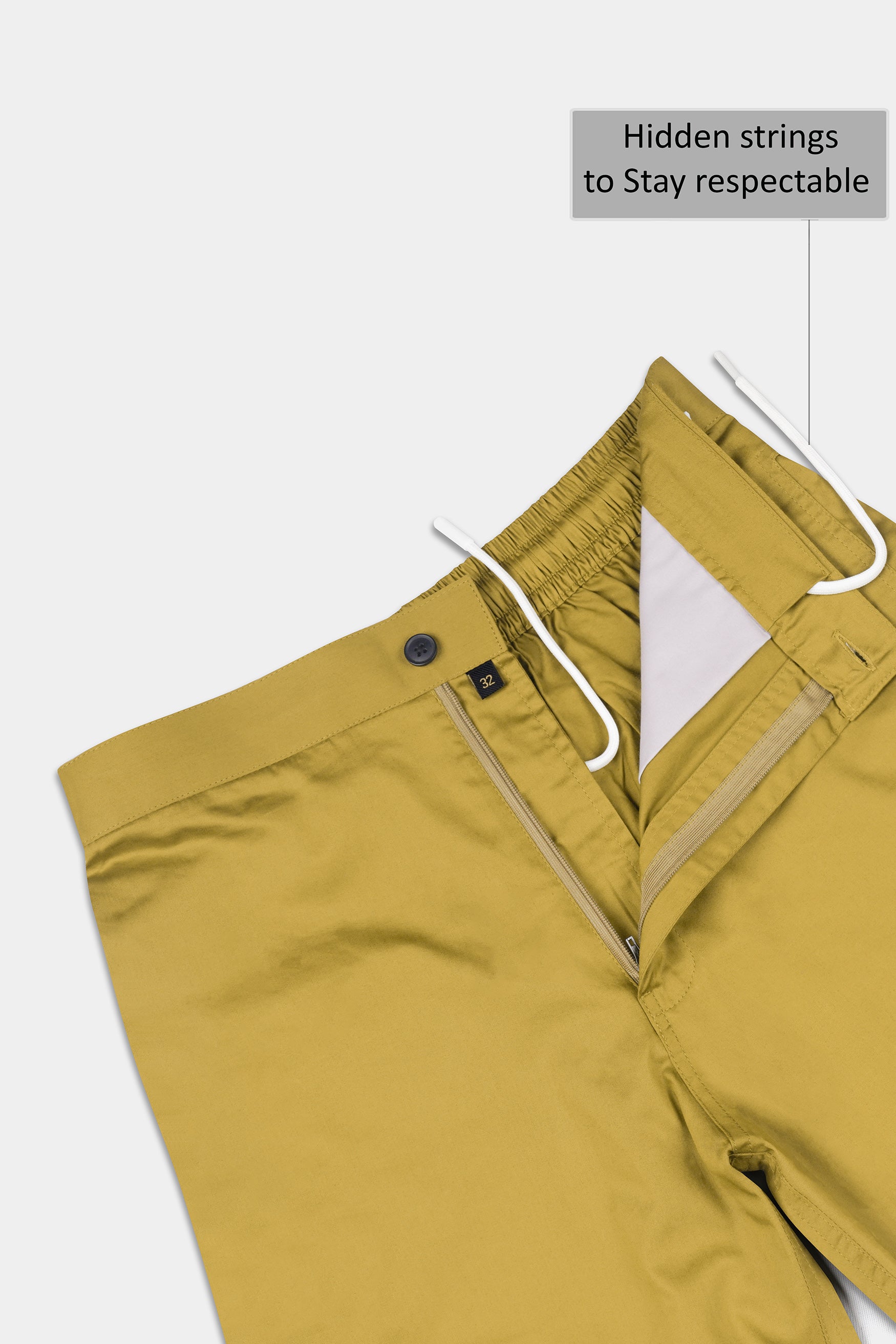 Ronchi Yellow Subtle Sheen Super Soft Premium Cotton Shorts SR331-28, SR331-30, SR331-32, SR331-34, SR331-36, SR331-38, SR331-40, SR331-42, SR331-44