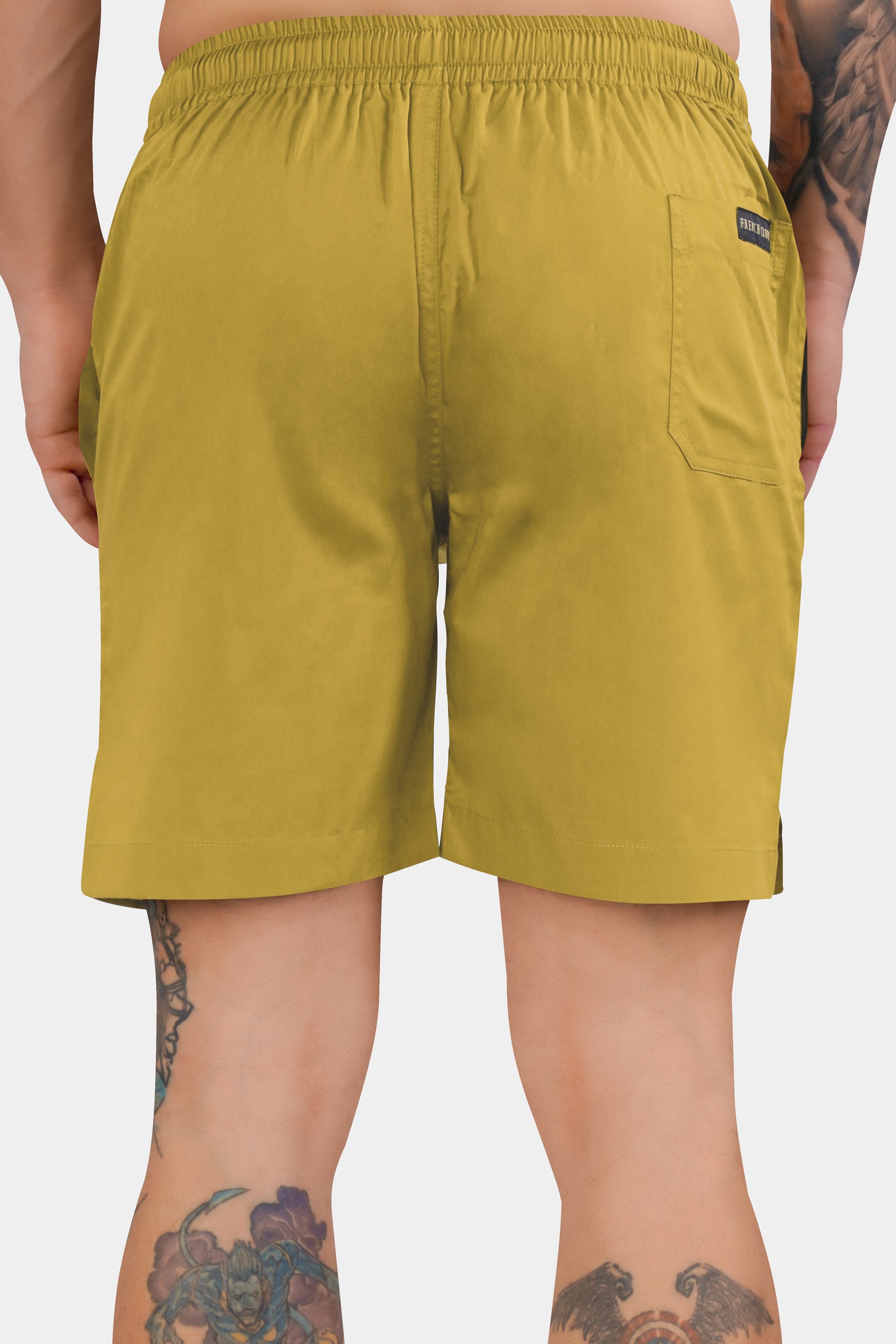 Ronchi Yellow Subtle Sheen Super Soft Premium Cotton Shorts SR331-28, SR331-30, SR331-32, SR331-34, SR331-36, SR331-38, SR331-40, SR331-42, SR331-44