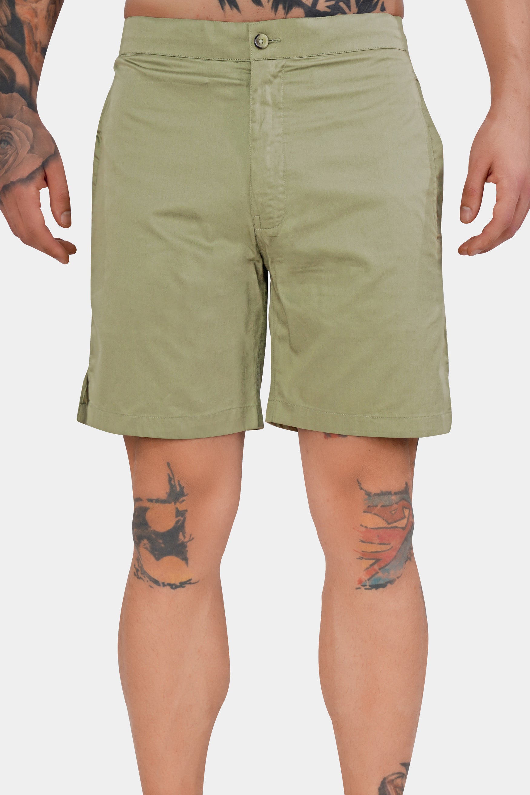 Hillary Green Subtle Sheen Super Soft Premium Cotton Shorts SR336-28,  SR336-30,  SR336-32,  SR336-34,  SR336-36,  SR336-38,  SR336-40,  SR336-42,  SR336-44
