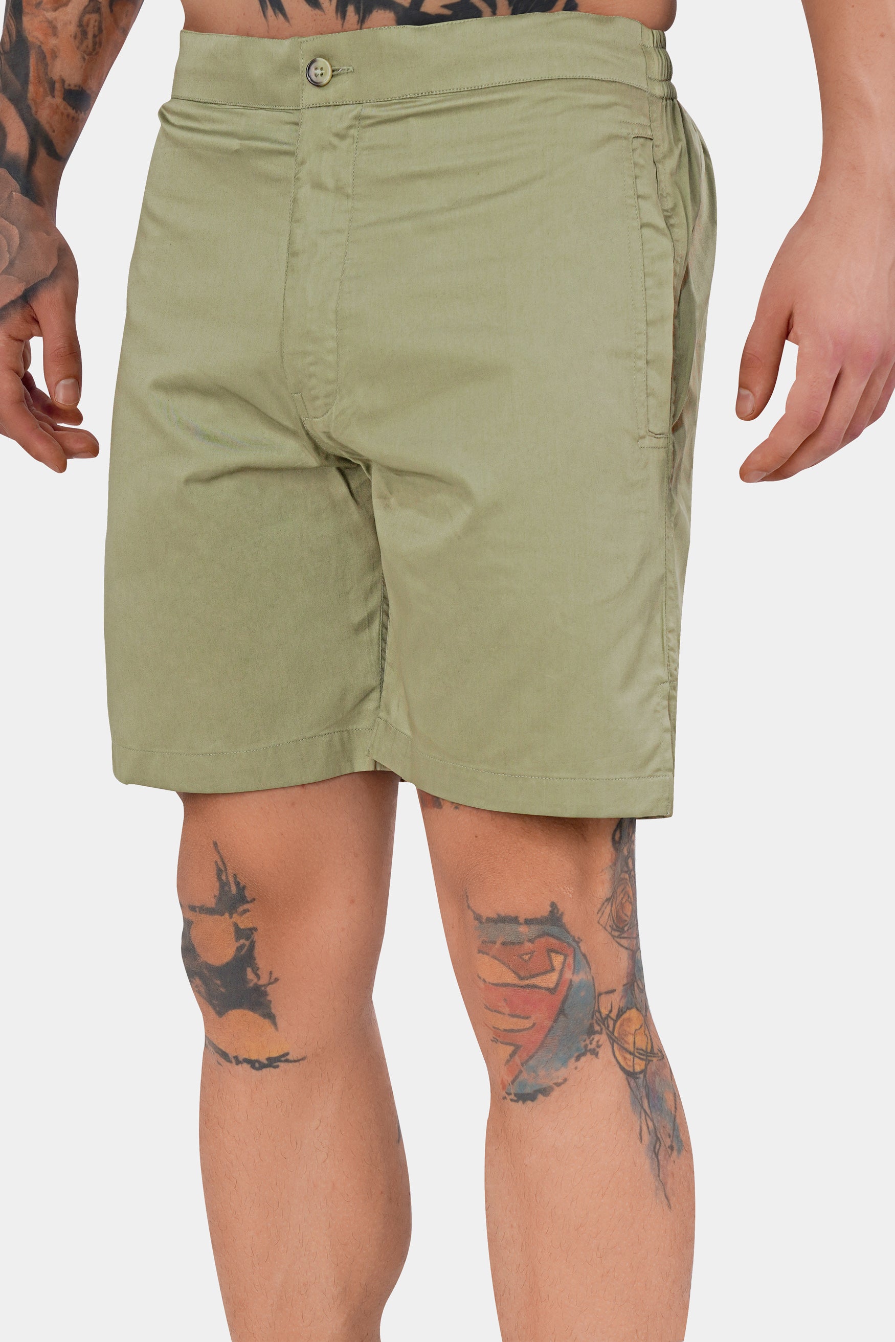 Hillary Green Subtle Sheen Super Soft Premium Cotton Shorts SR336-28,  SR336-30,  SR336-32,  SR336-34,  SR336-36,  SR336-38,  SR336-40,  SR336-42,  SR336-44