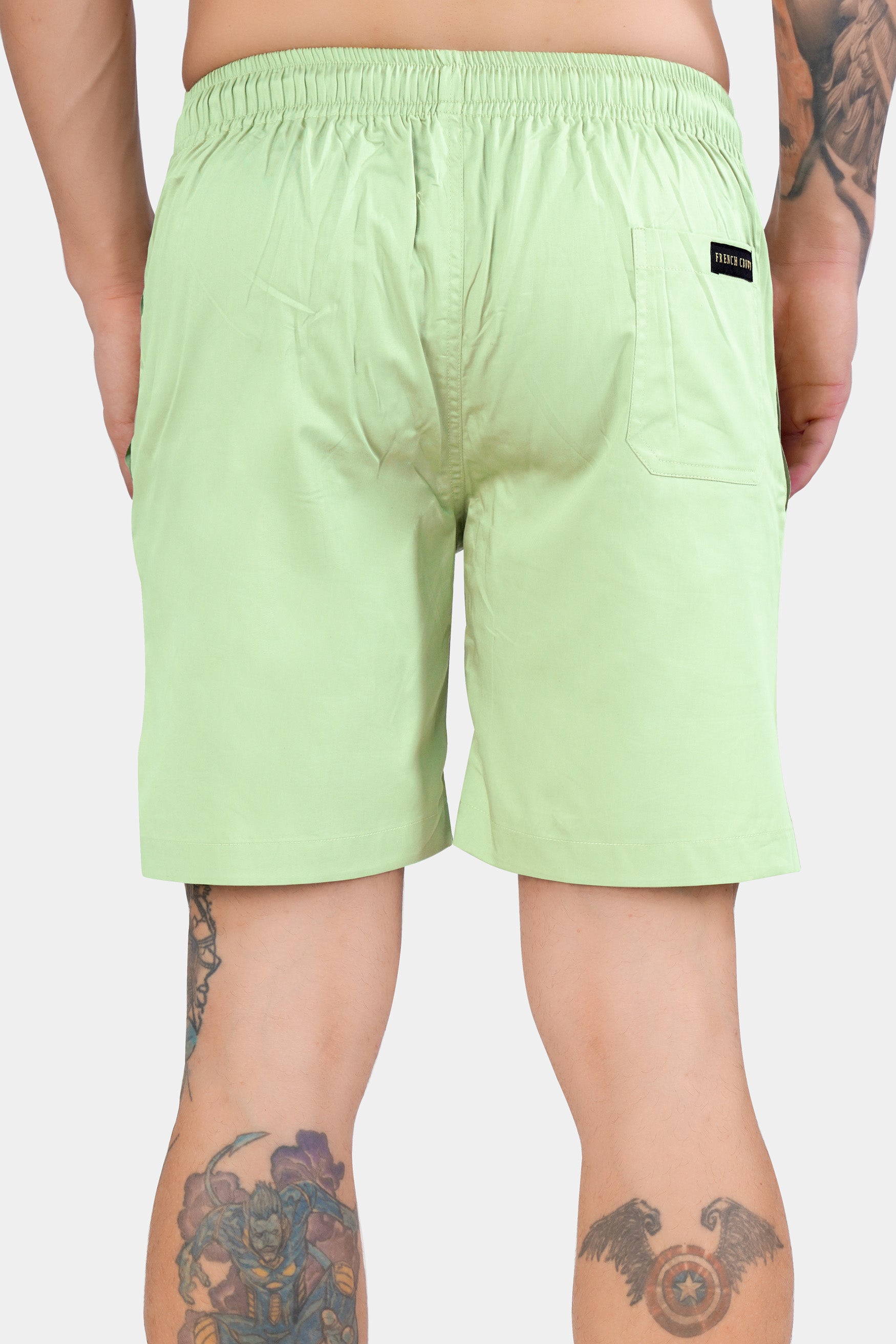 Snow Flurry Green Subtle Sheen Super Soft Premium Cotton Shorts SR337-28,  SR337-30,  SR337-32,  SR337-34,  SR337-36,  SR337-38,  SR337-40,  SR337-42,  SR337-44