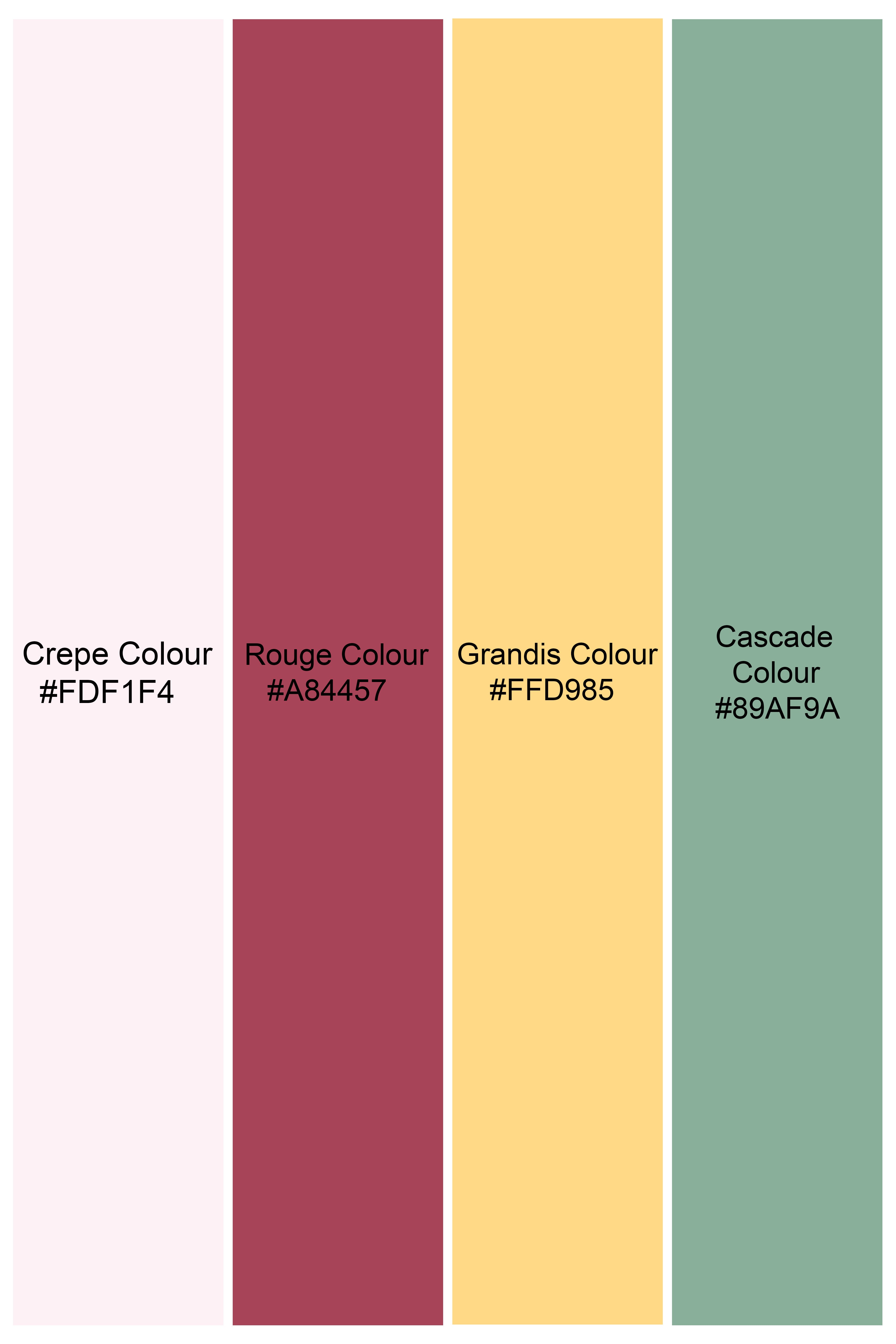Crepe Pink with Grandis Yellow Multicolor Printed Premium Cotton Shorts SR345-28, SR345-30, SR345-32, SR345-34, SR345-36, SR345-38, SR345-40, SR345-42, SR345-44