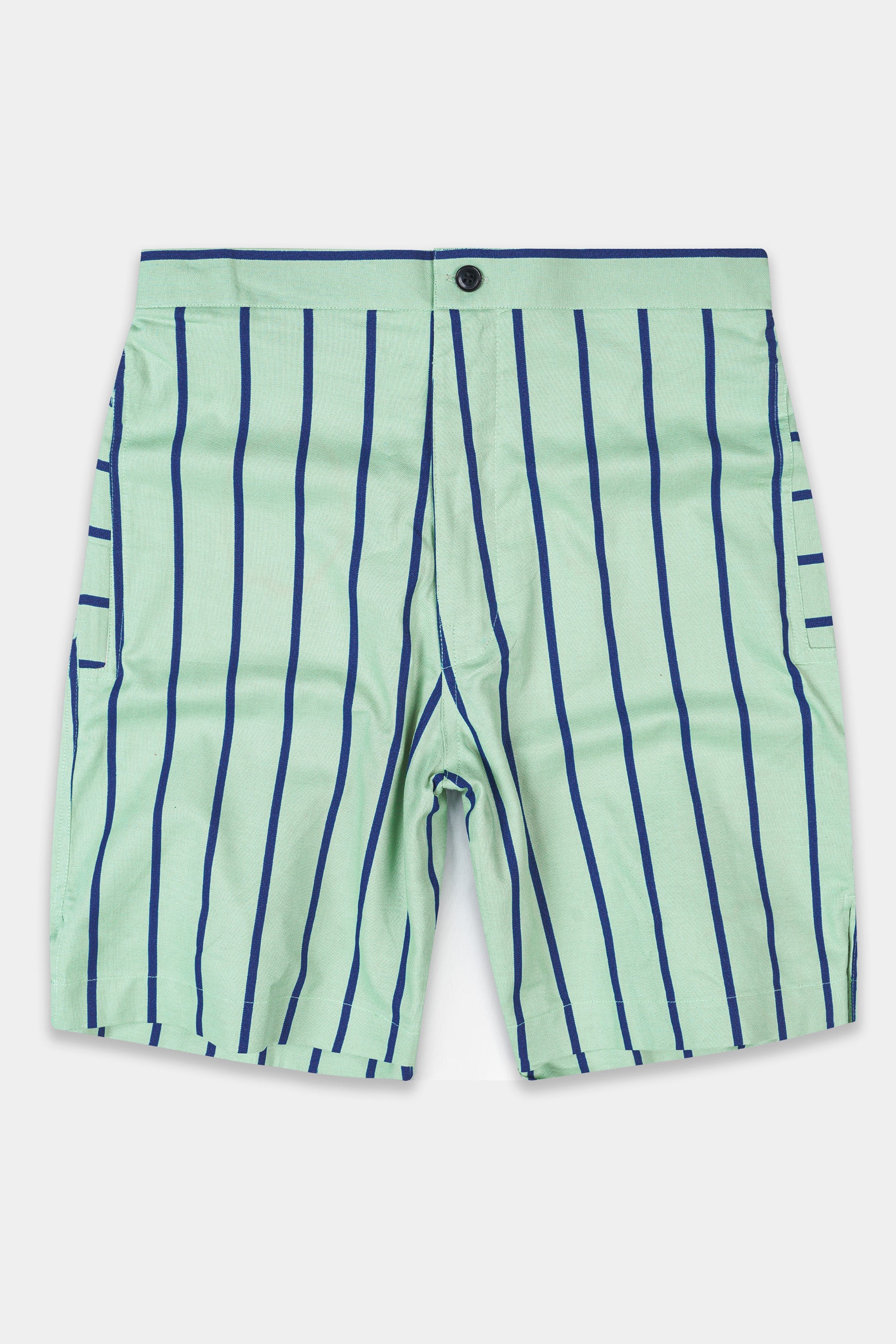 Surf Green with Cobalt Blue Striped Oxford Shorts SR350-28, SR350-30, SR350-32, SR350-34, SR350-36, SR350-38, SR350-40, SR350-42, SR350-44