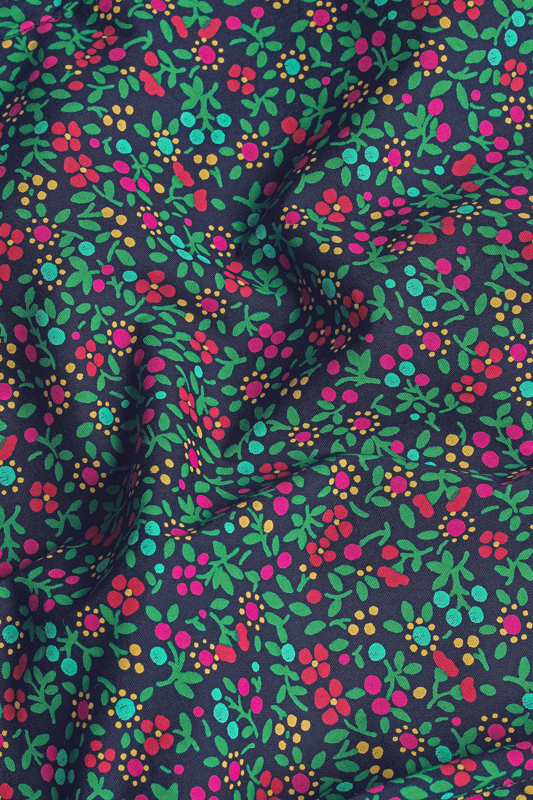 Ebony clay Blue with Cerise Pink Multicolor Floral Printed Premium Cotton Shorts SR358-28, SR358-30, SR358-32, SR358-34, SR358-36, SR358-38, SR358-40, SR358-42, SR358-44