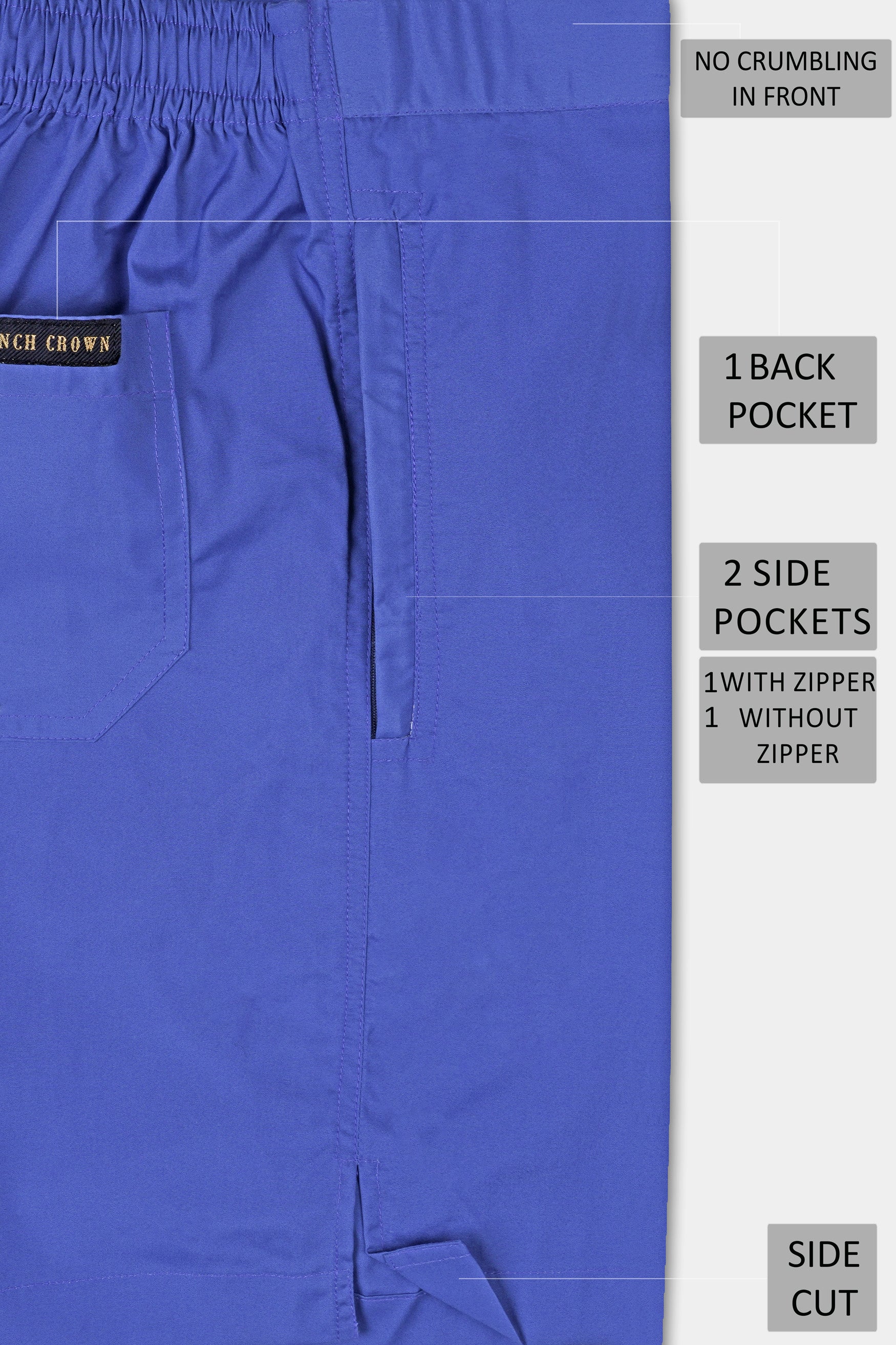 Maguerite Blue Premium Cotton Shorts SR361-28, SR361-30, SR361-32, SR361-34, SR361-36, SR361-38, SR361-40, SR361-42, SR361-44