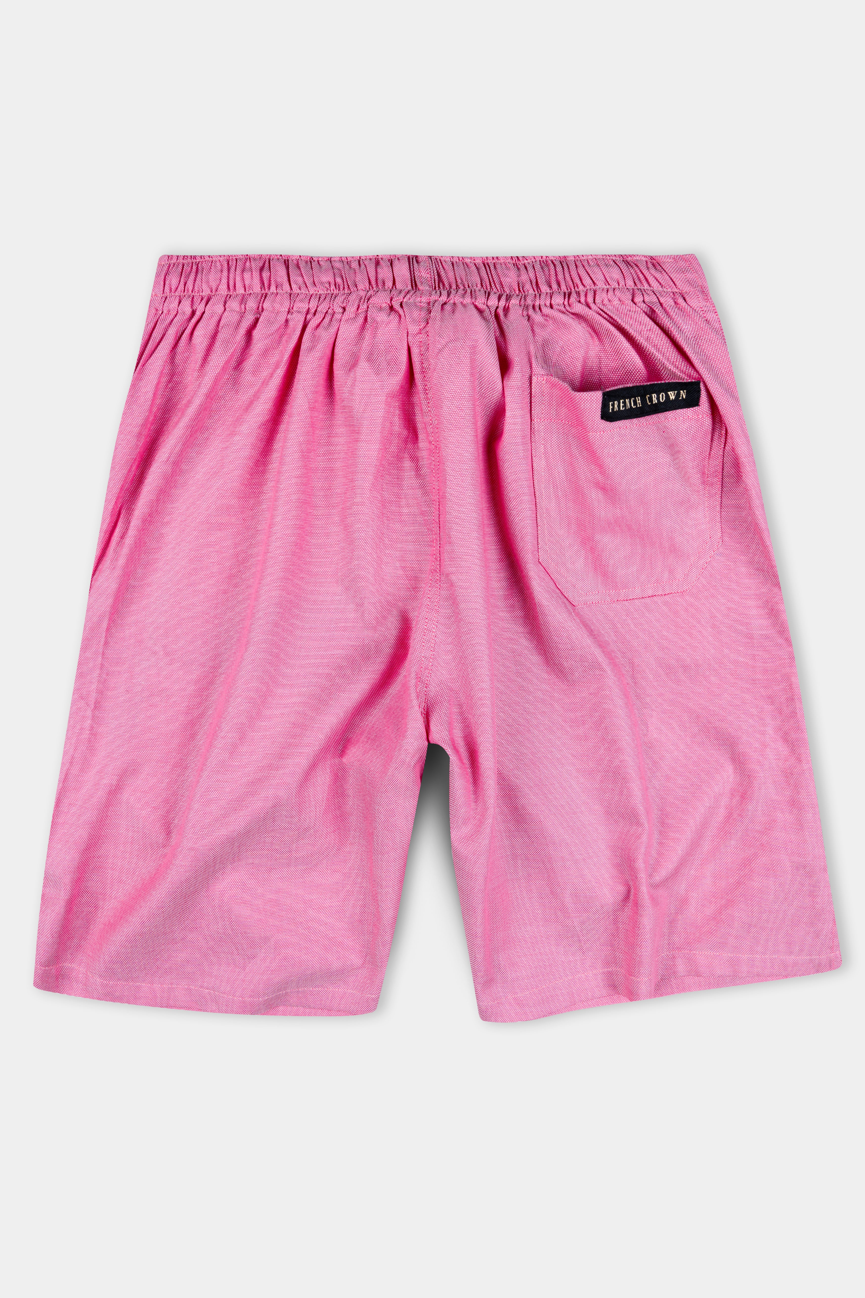 Thulian Pink Dobby Textured Giza Cotton Shorts SR378-28, SR378-30, SR378-32, SR378-34, SR378-36, SR378-38, SR378-40, SR378-42, SR378-44