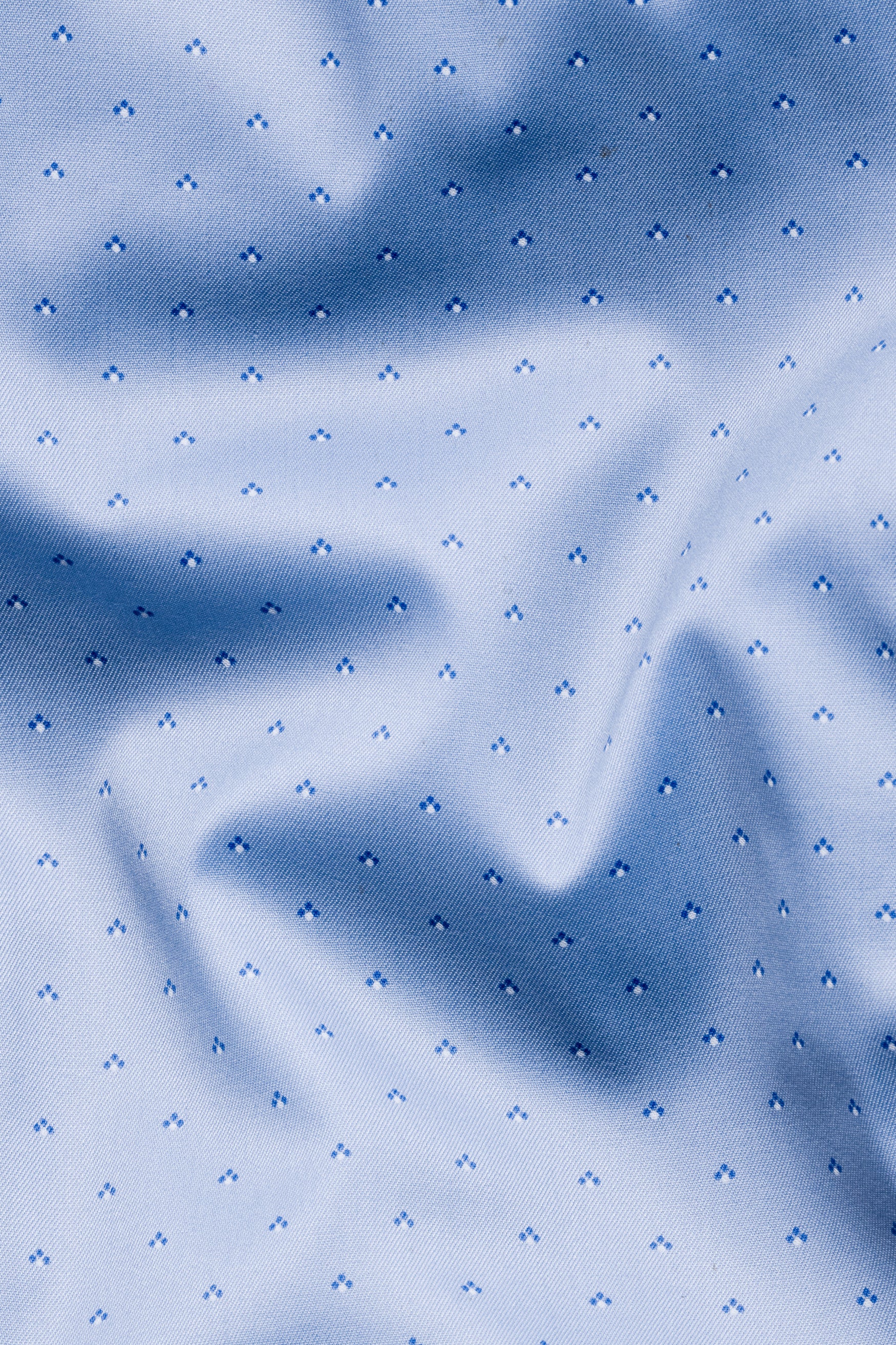 Glacier Blue Printed Twill Premium Cotton Shorts SR385-28, SR385-30, SR385-32, SR385-34, SR385-36, SR385-38, SR385-40, SR385-42, SR385-44