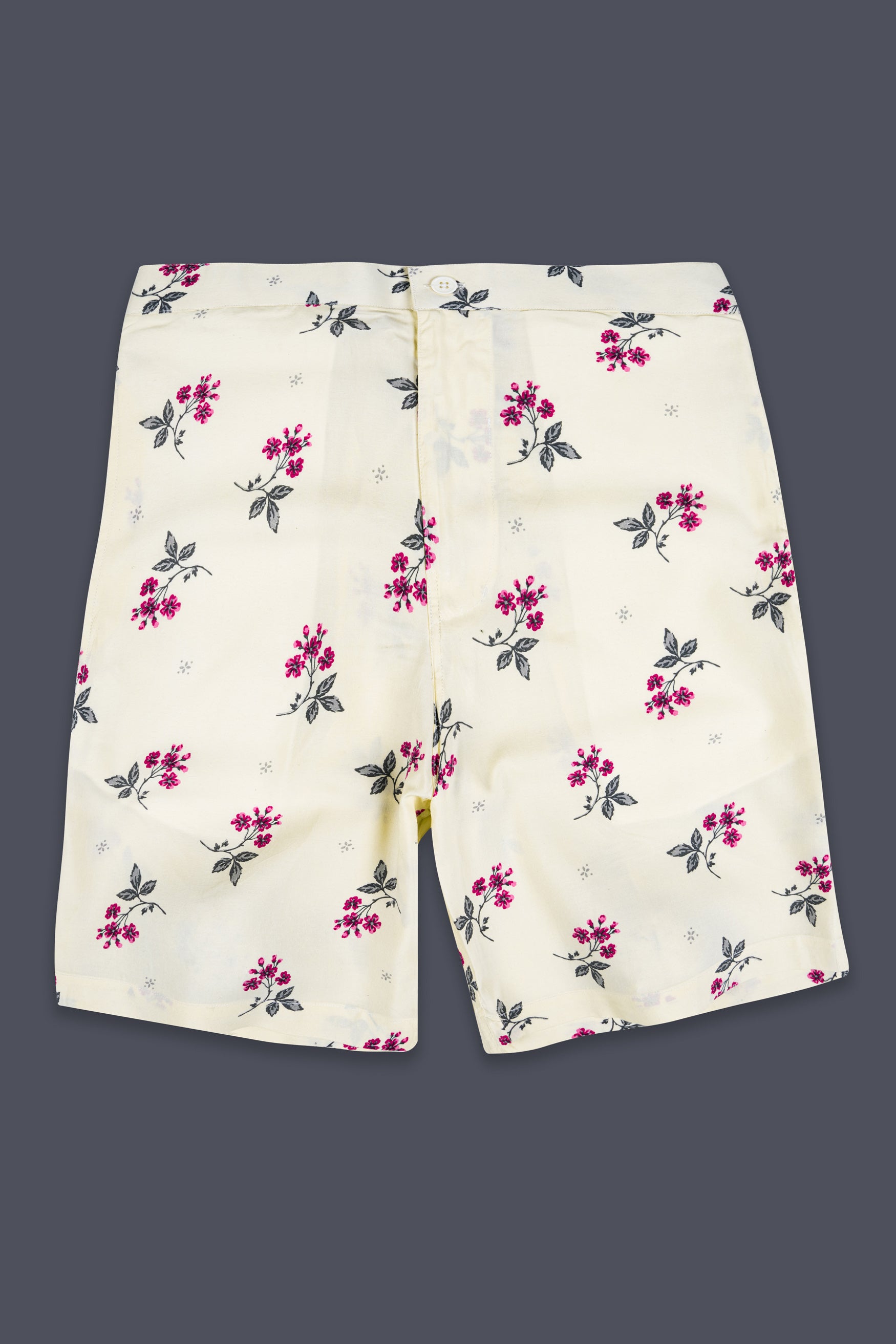 Merino Cream Multicolour Ditsy Printed Premium Cotton Shorts SR393-28, SR393-30, SR393-32, SR393-34, SR393-36, SR393-38, SR393-40, SR393-42, SR393-44