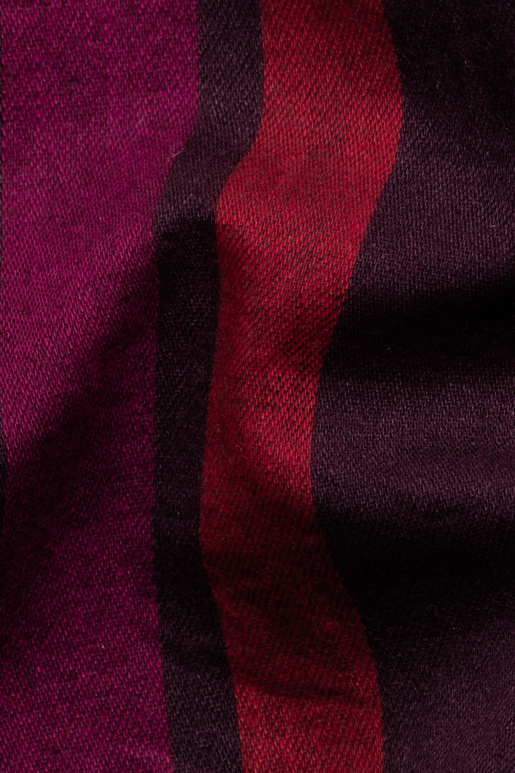 Aubergine Maroon and Paprika Red Striped Twill Premium Cotton Shorts SR398-28, SR398-30, SR398-32, SR398-34, SR398-36, SR398-38, SR398-40, SR398-42, SR398-44