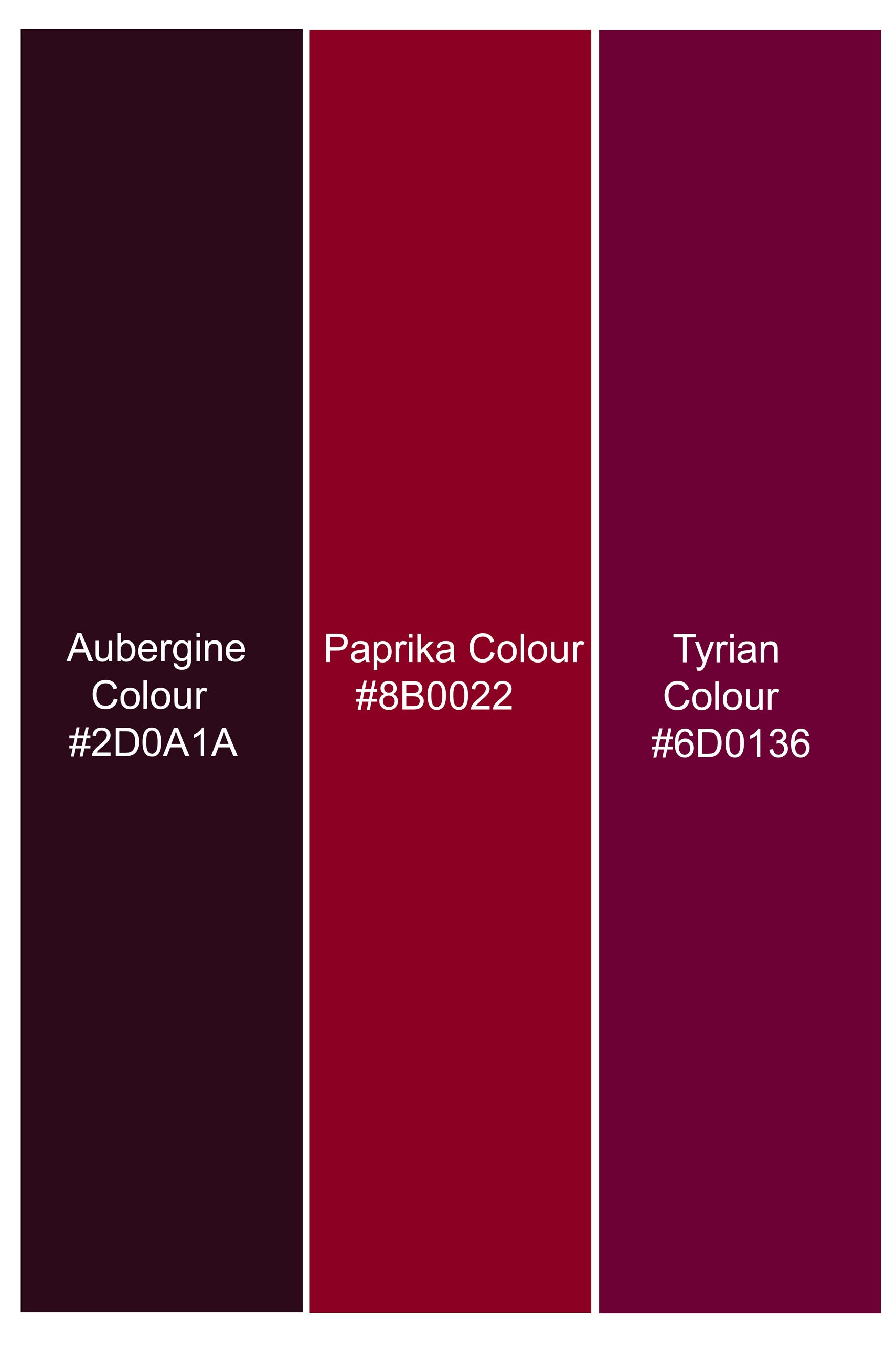 Aubergine Maroon and Paprika Red Striped Twill Premium Cotton Shorts SR398-28, SR398-30, SR398-32, SR398-34, SR398-36, SR398-38, SR398-40, SR398-42, SR398-44