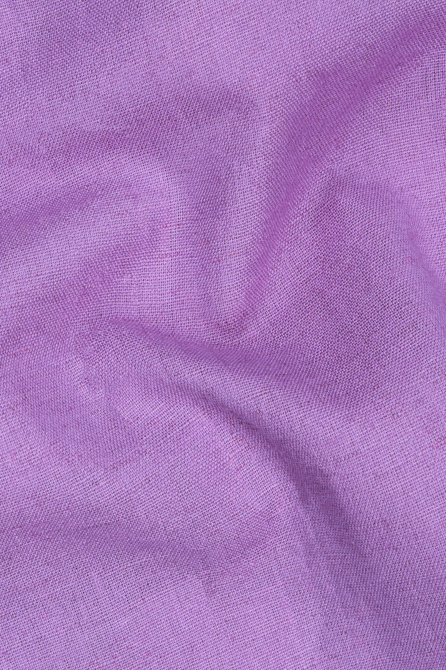 East Side Purple Textured Luxurious Linen Shorts