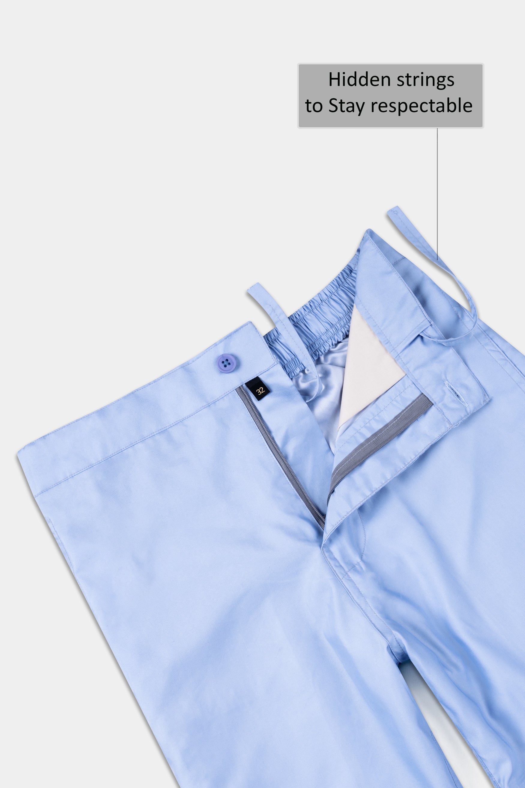 Wistful Blue Subtle Sheen Super Soft Premium Cotton Short