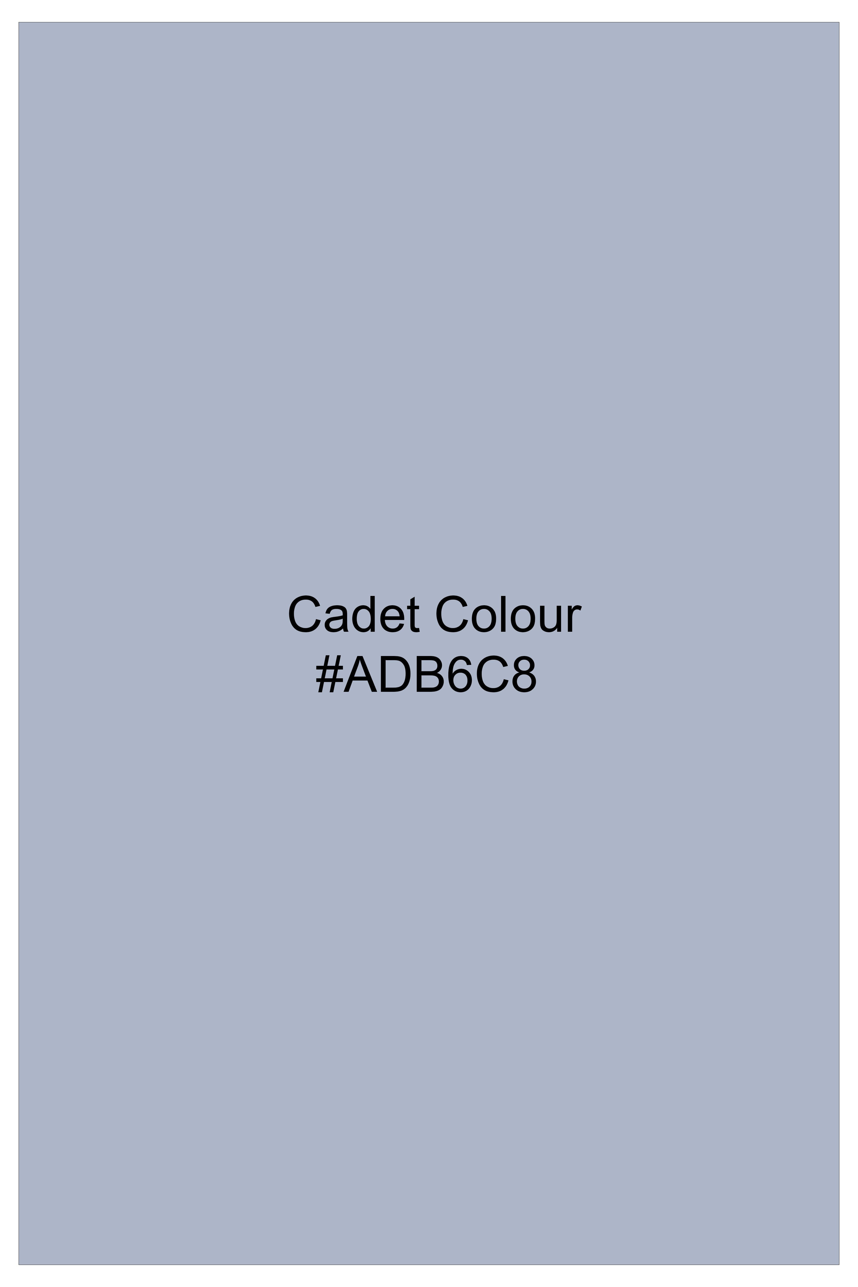 Cadet Blue Solid Chambray Premium Cotton Shorts