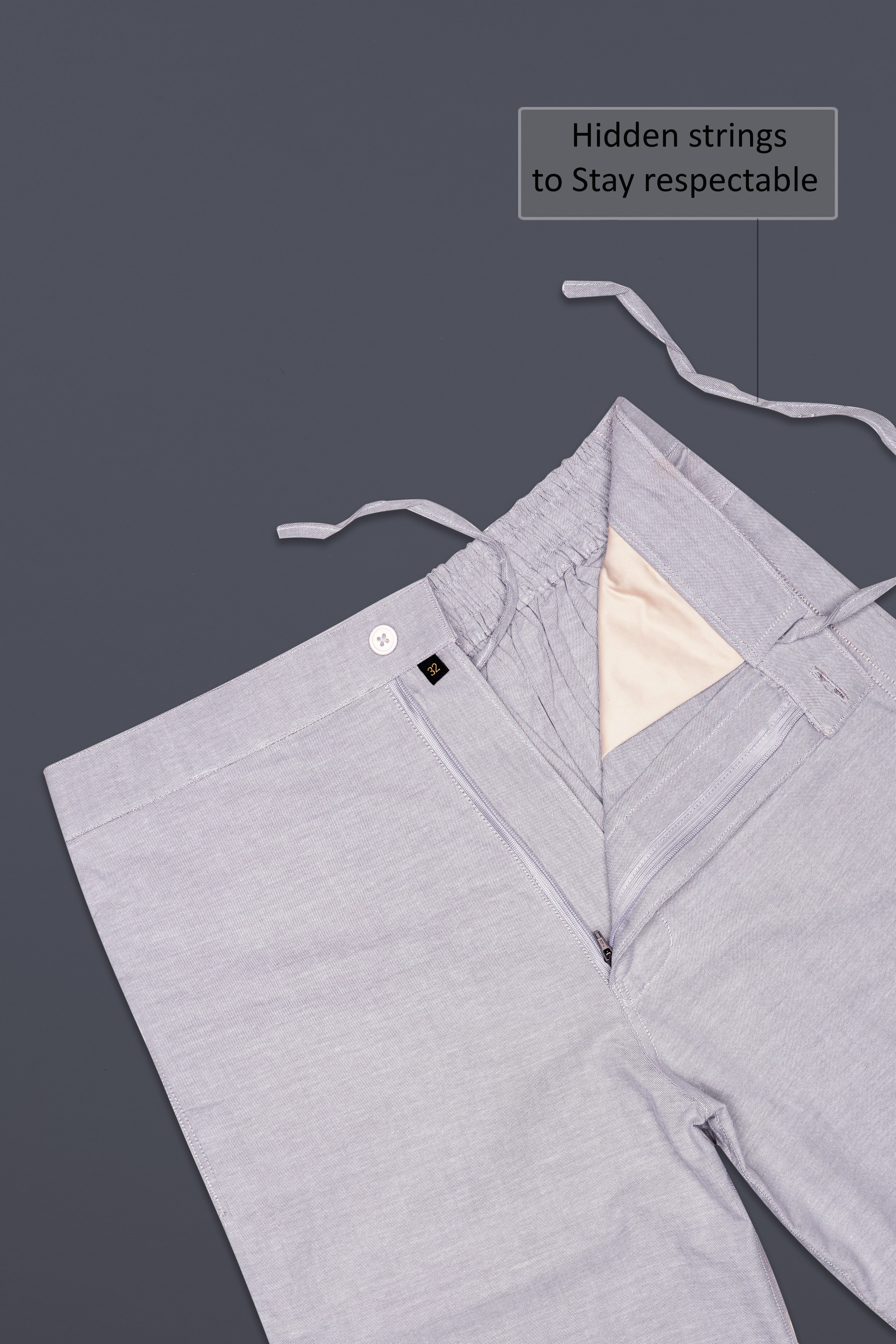 Shafton-London Hue Gray Solid Oxford Premium Cotton Shorts