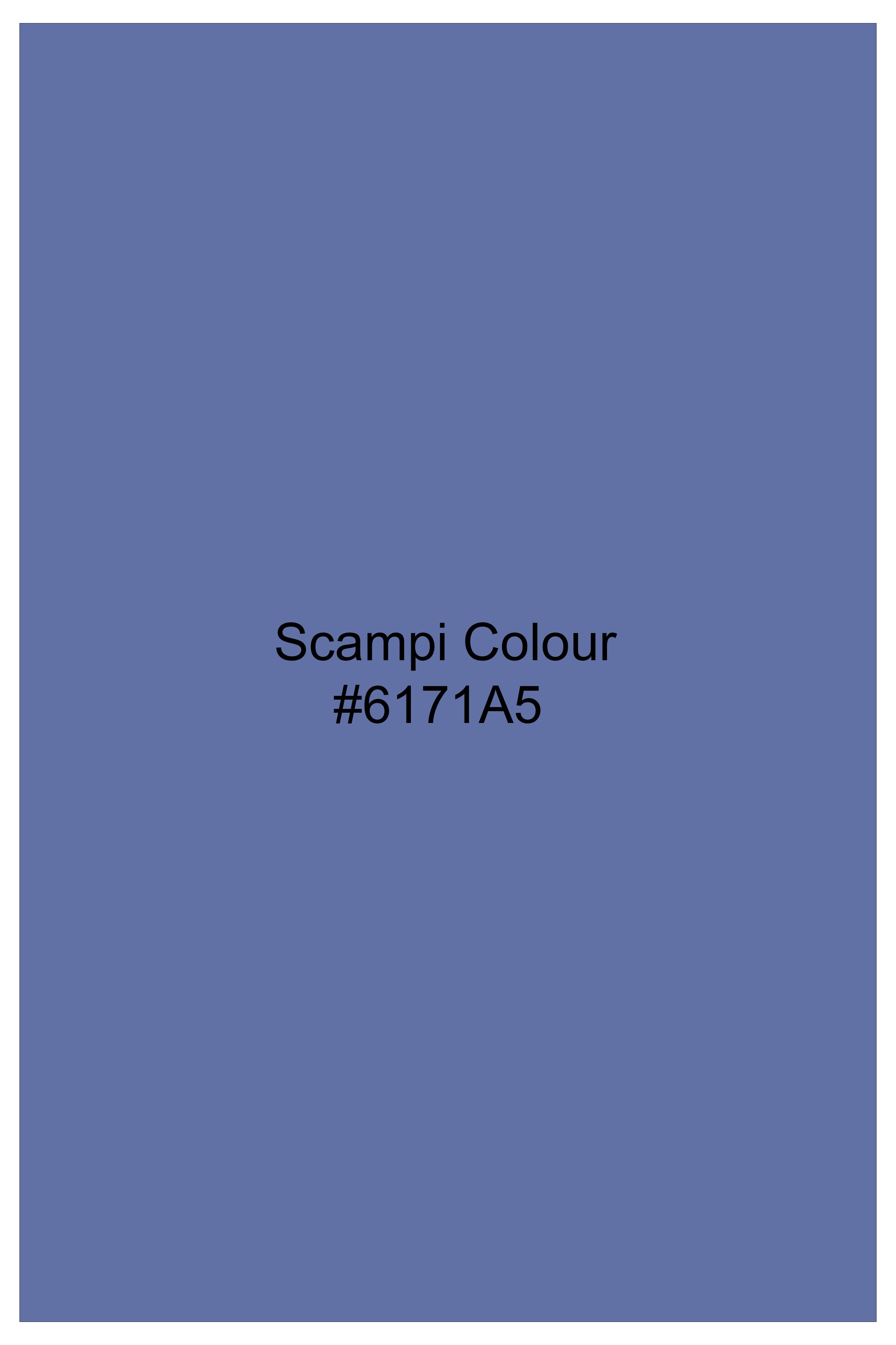 Bluvine-Scampi Blue Printed Chambray Premium Cotton Shorts