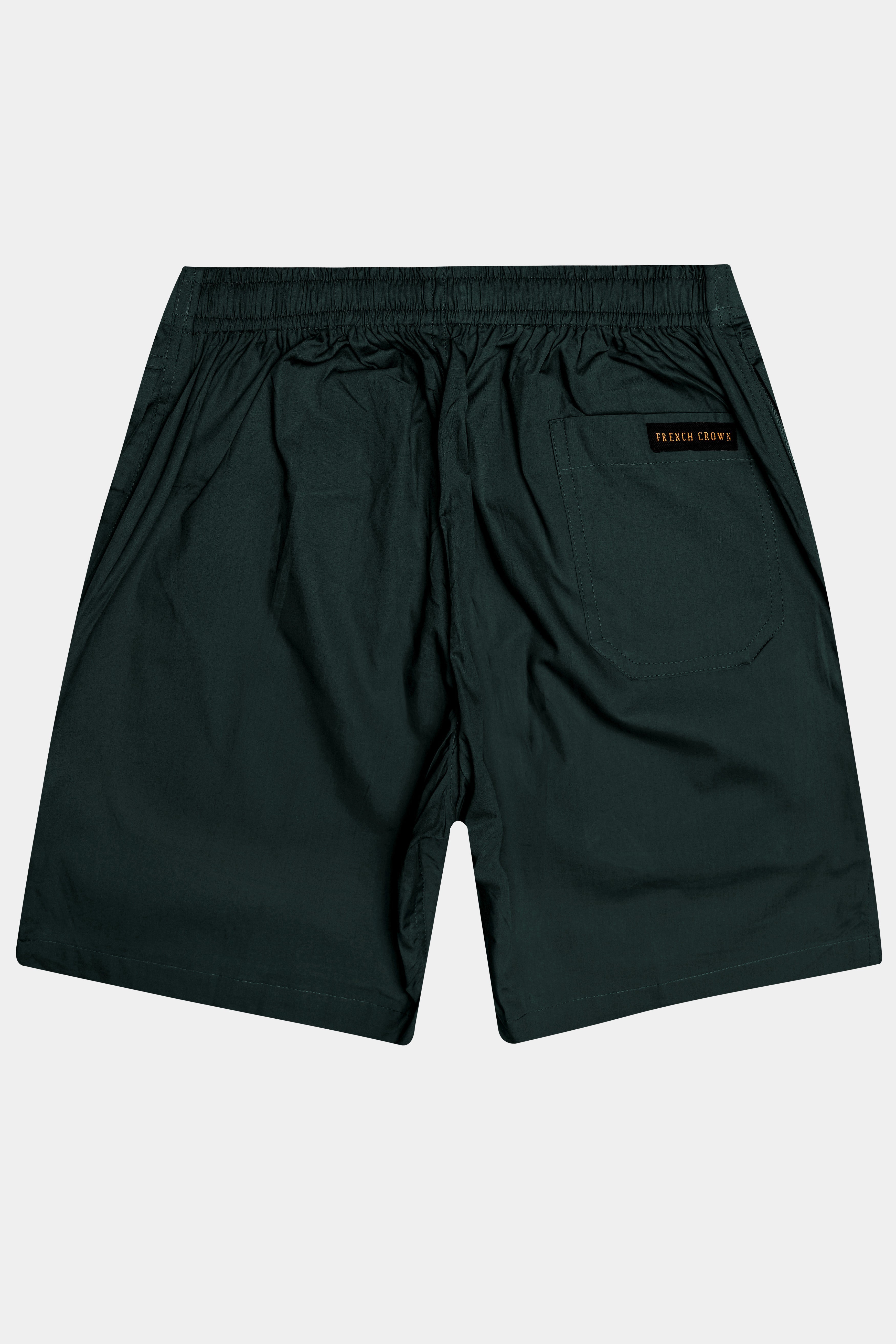 Lirien-Celtic Green Solid Premium Cotton Shorts