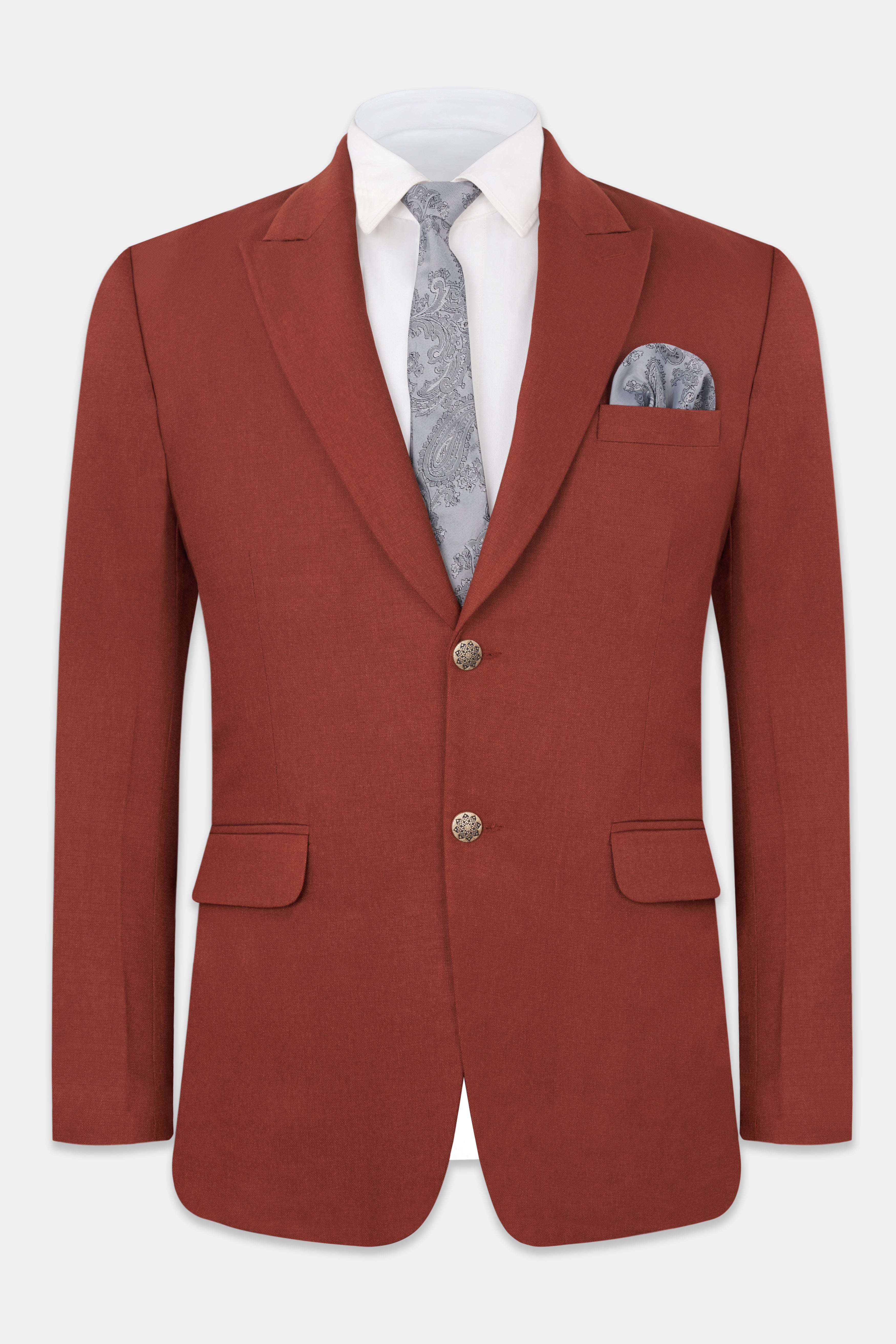 Nutmeg Red Tweed Single Breasted Suit