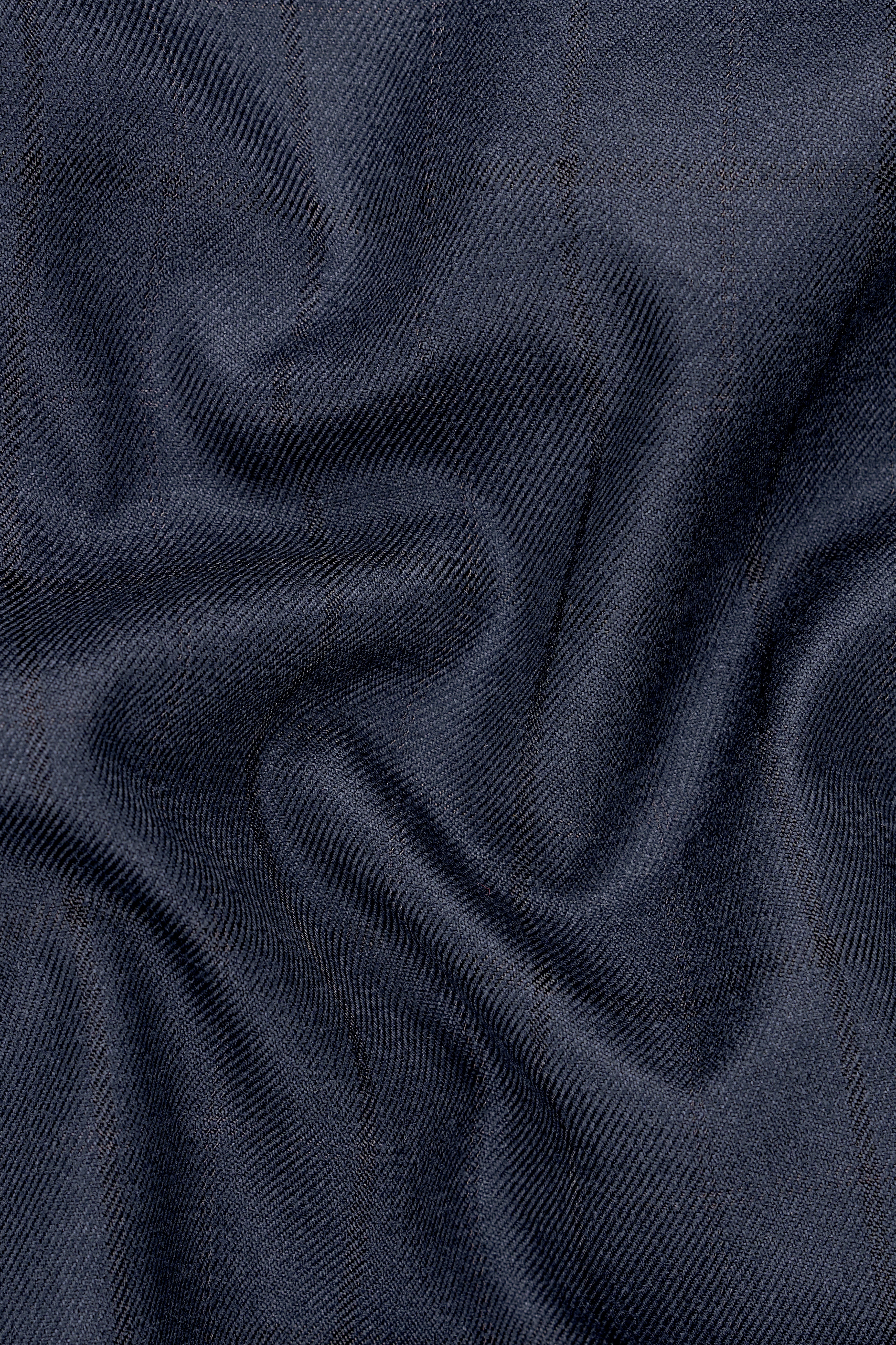 Shark Blue Subtle Windowpane Double Breasted Suit
