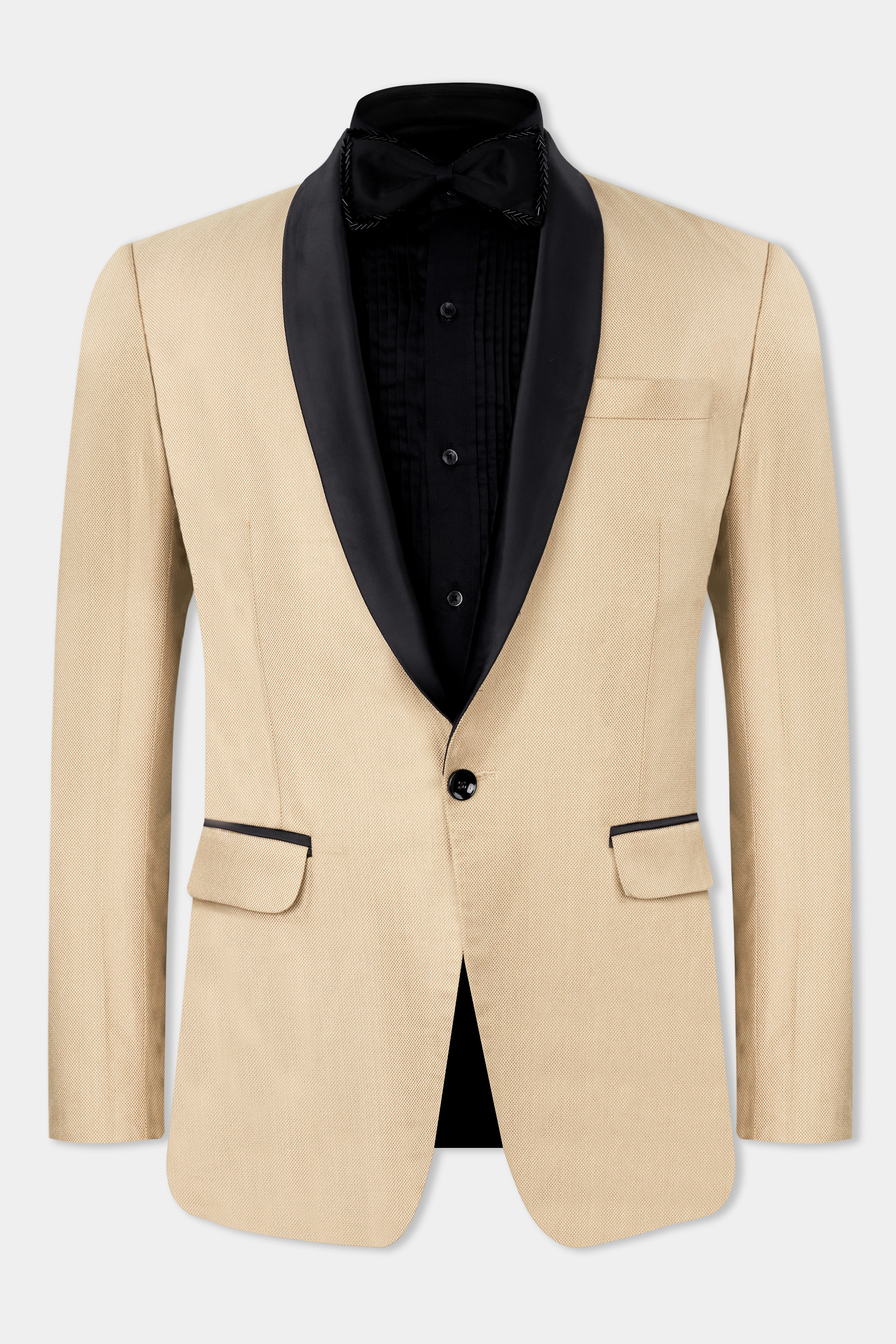 Thistle Brown Dobby Textured Tuxedo Suit