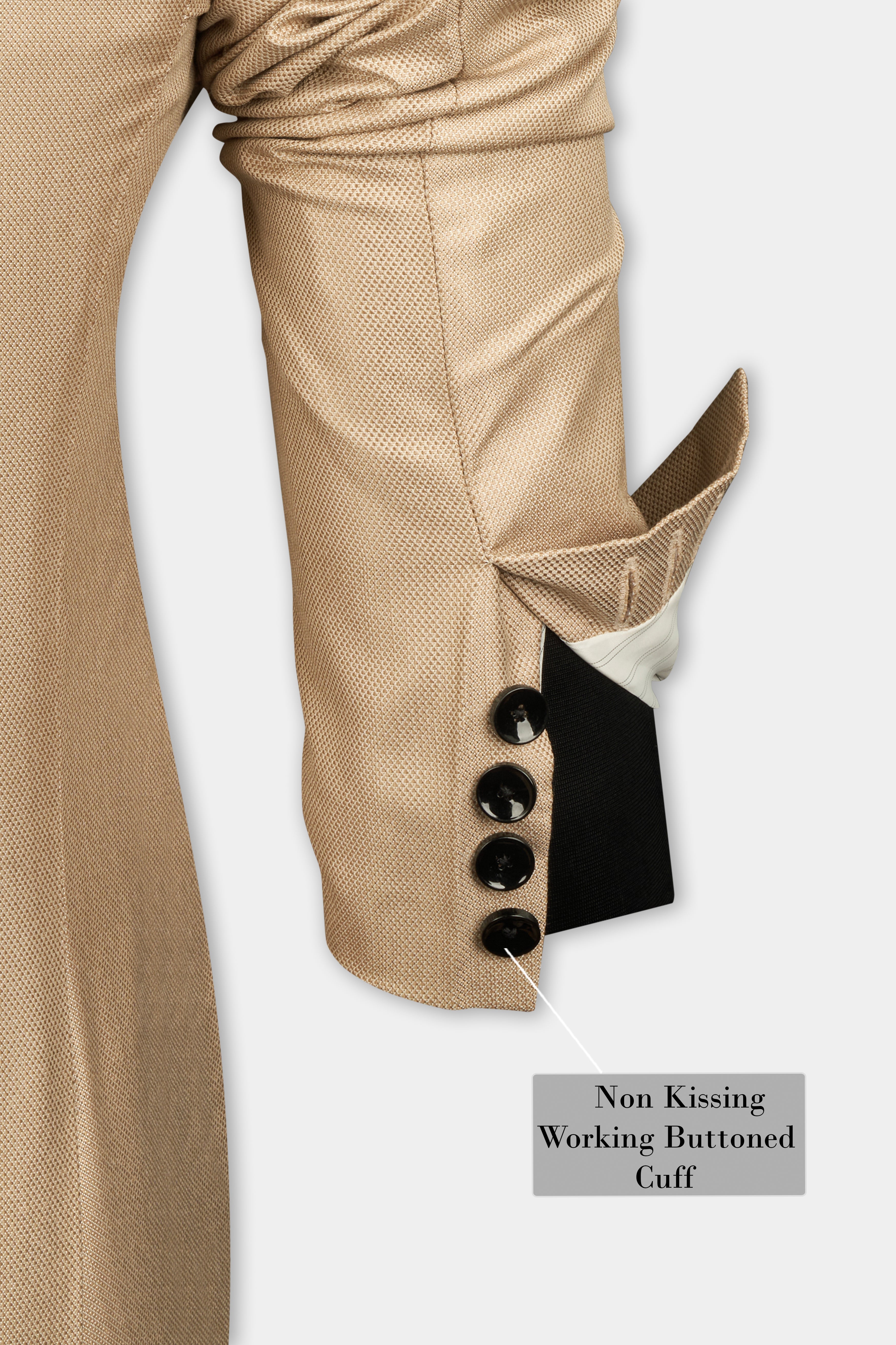 Thistle Brown Dobby Textured Tuxedo Suit