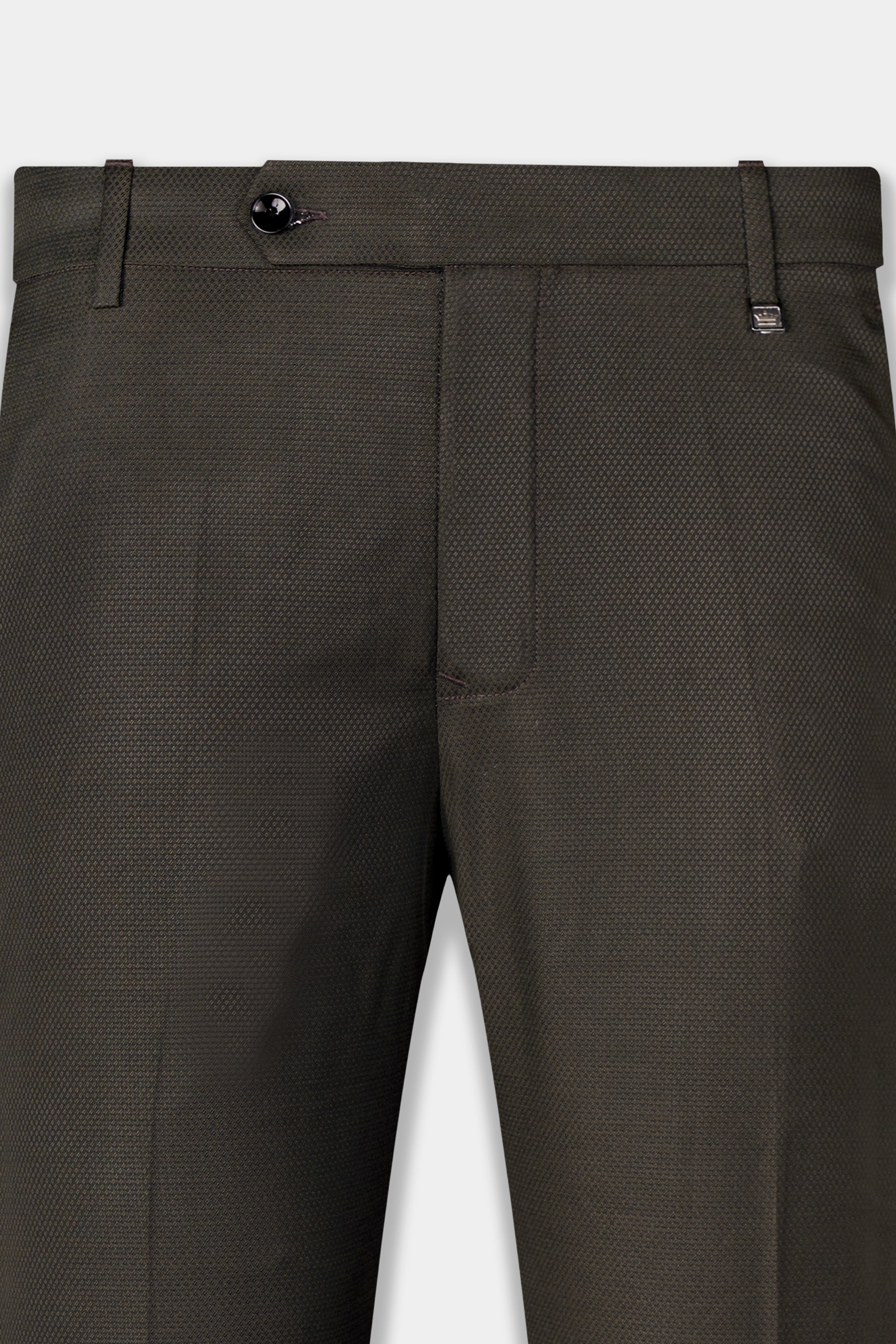 Merline Dark Brown Dobby Textured Double Breasted Suit