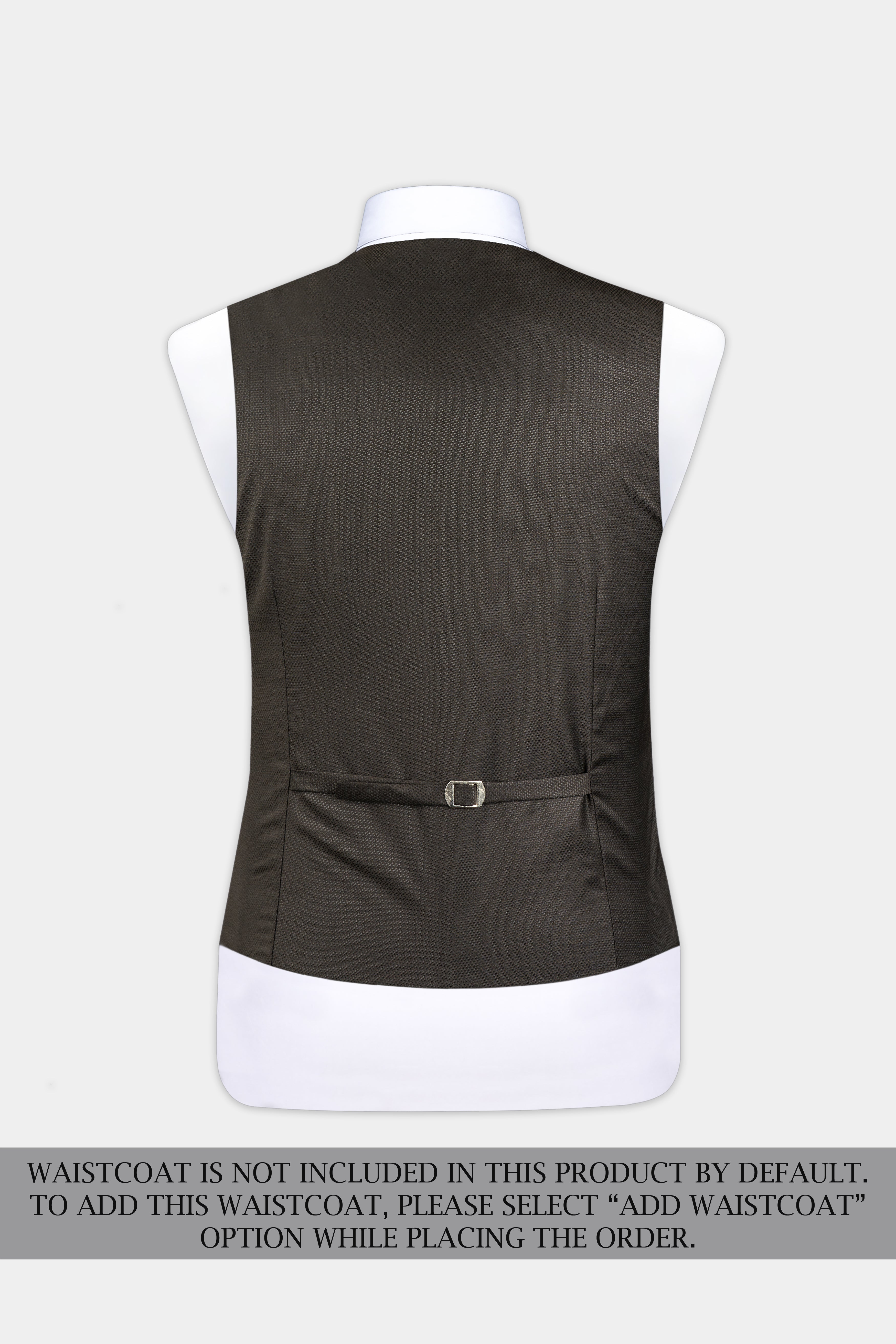 Merline Dark Brown Dobby Textured Double Breasted Suit