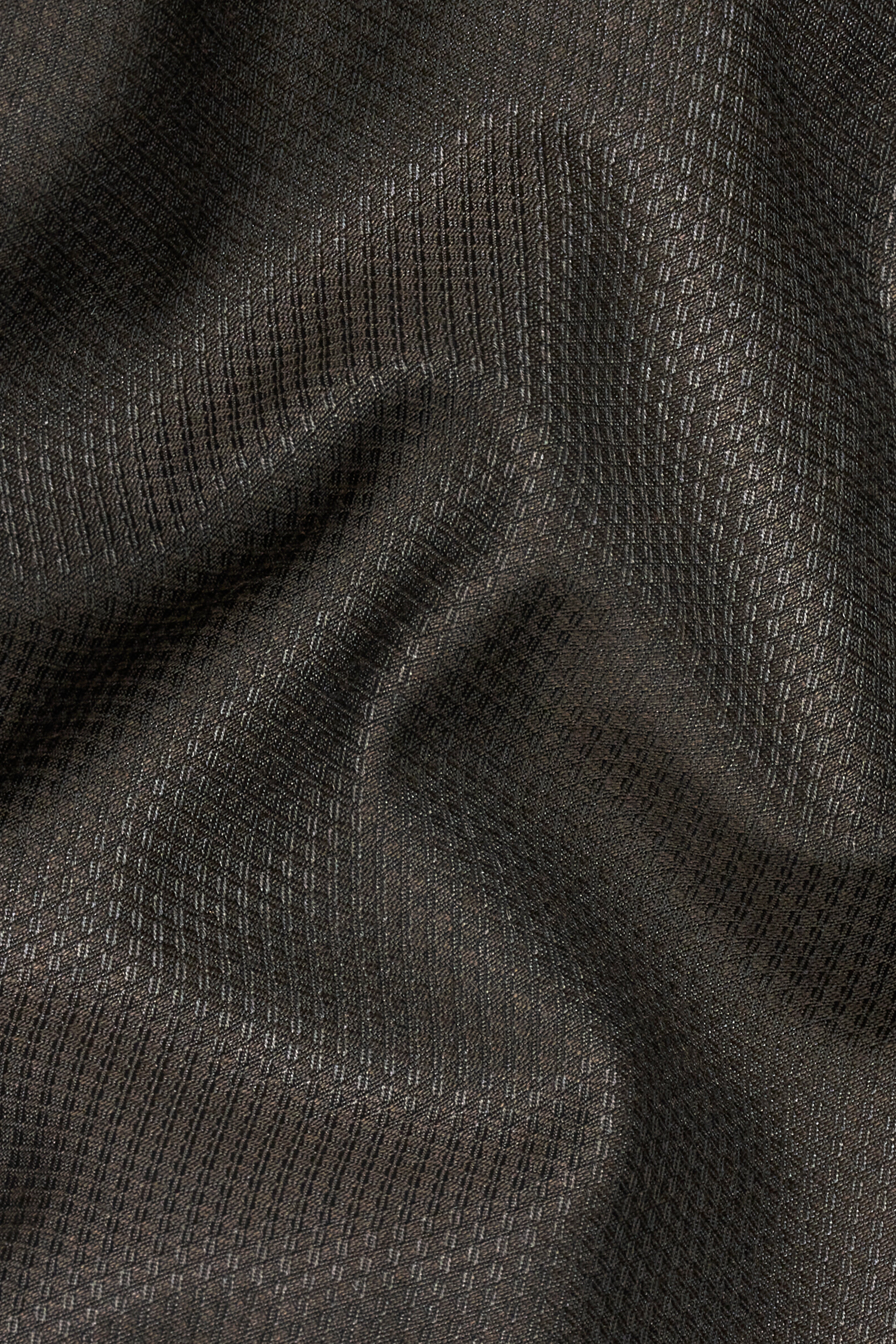 Merline Dark Brown Dobby Textured Double Breasted Suit