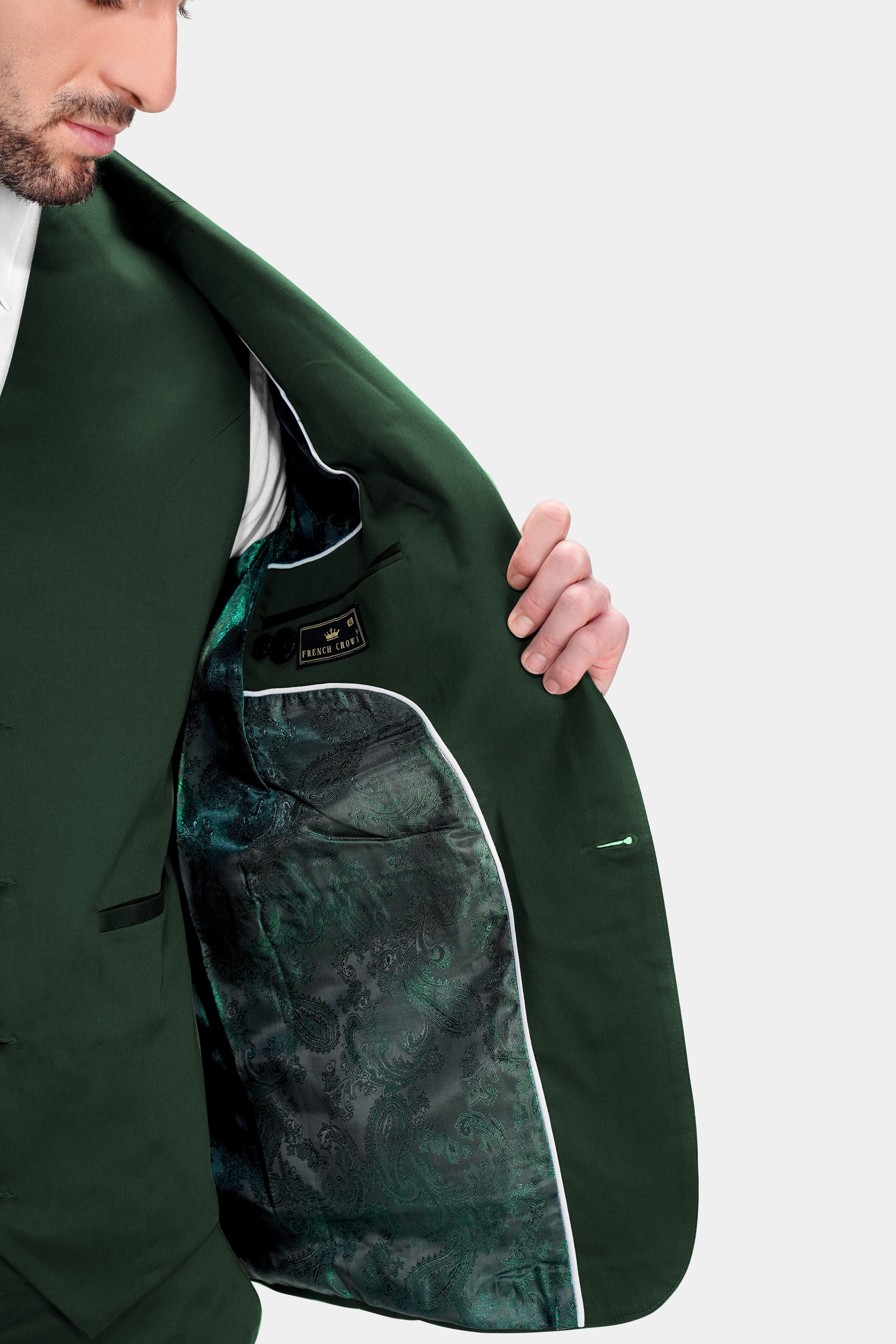 Heavy Metal Green Premium Cotton Stretchable traveler Suit ST2774-SB-36, ST2774-SB-38, ST2774-SB-40, ST2774-SB-42, ST2774-SB-44, ST2774-SB-46, ST2774-SB-48, ST2774-SB-50, ST2774-SB-52, ST2774-SB-54, ST2774-SB-56, ST2774-SB-58, ST2774-SB-60