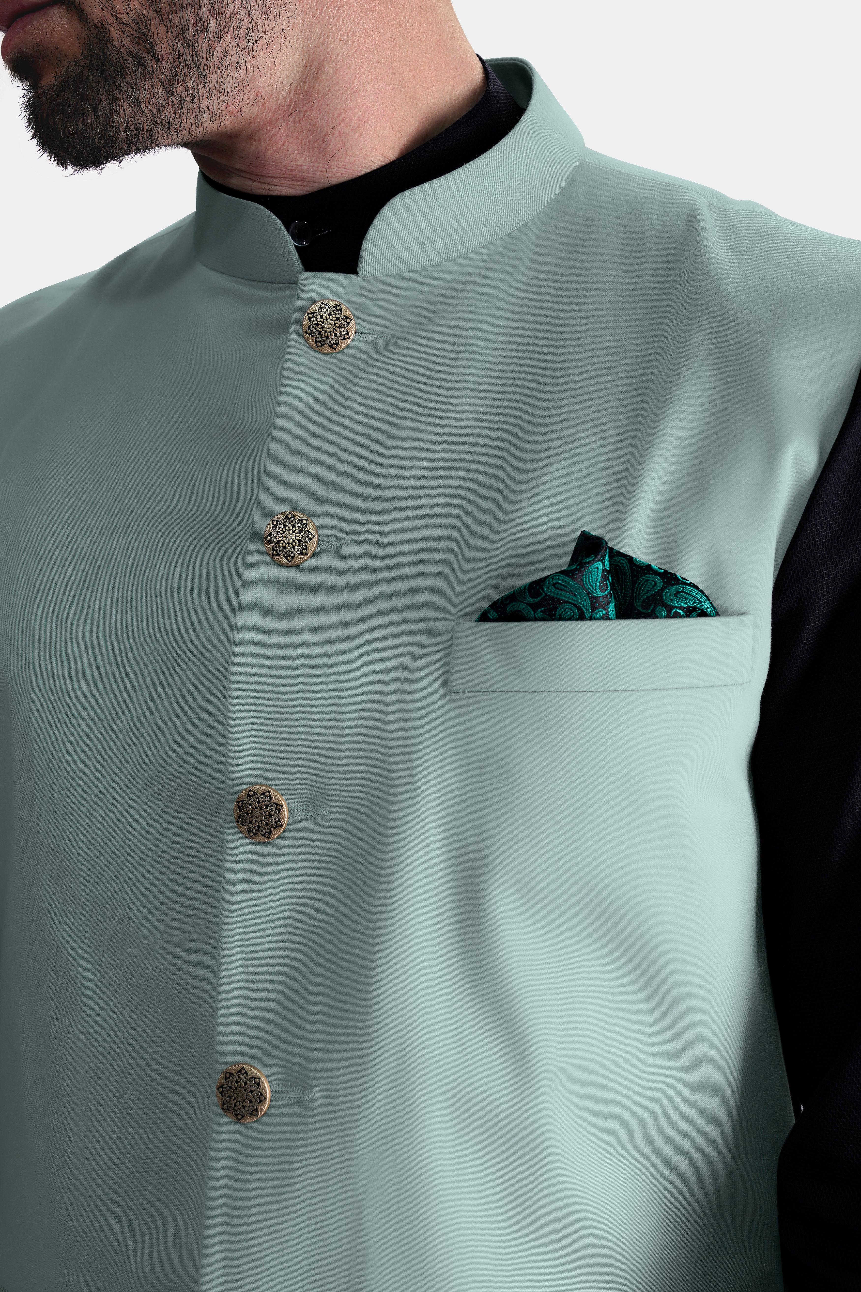 Edward Blue Premium Cotton Bandhgala Stretchable Traveler Suit ST2791-BG-36, ST2791-BG-38, ST2791-BG-40, ST2791-BG-42, ST2791-BG-44, ST2791-BG-46, ST2791-BG-48, ST2791-BG-50, ST2791-BG-52, ST2791-BG-54, ST2791-BG-56, ST2791-BG-58, ST2791-BG-60