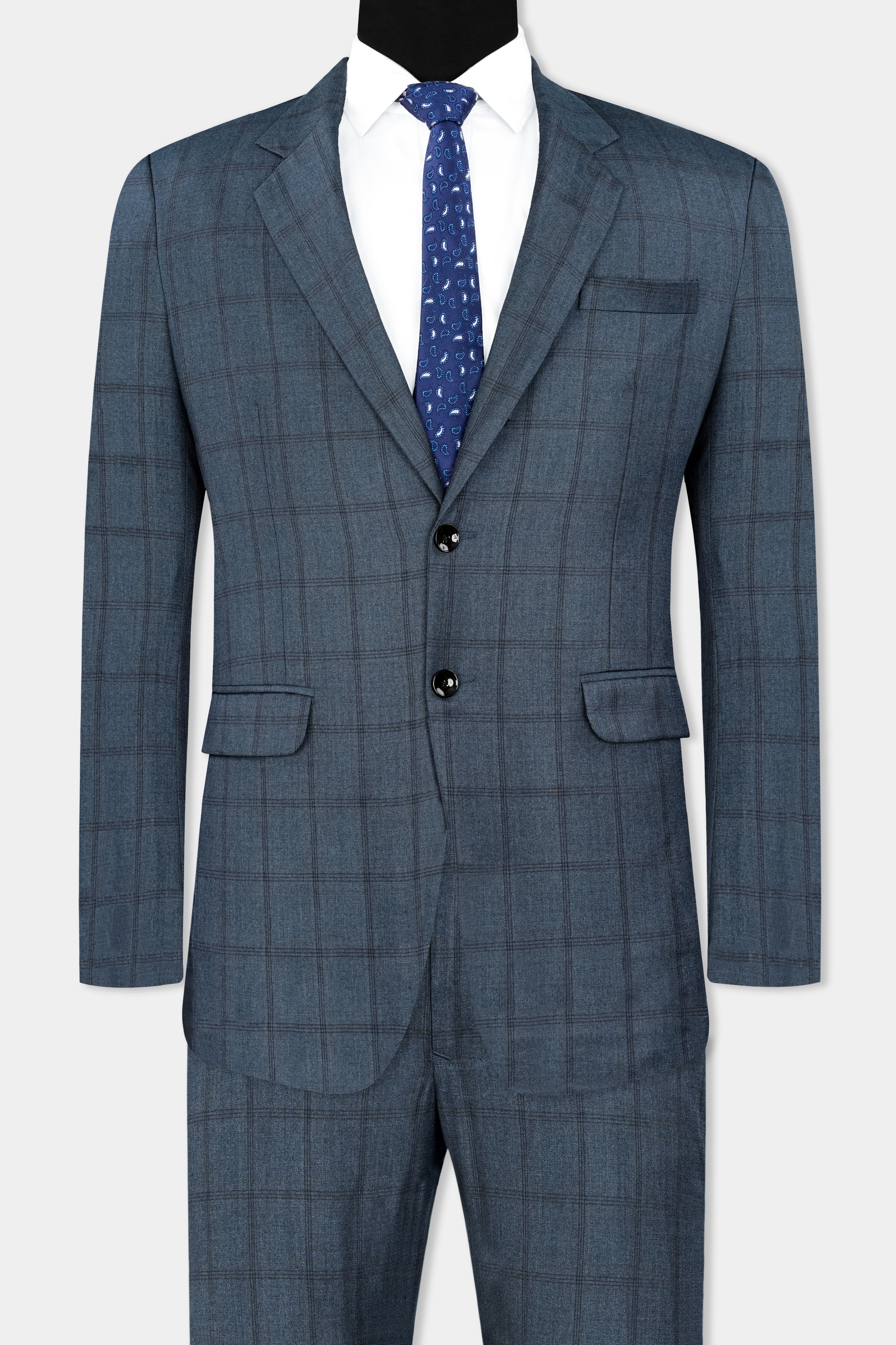 Bayoux Gray Plaid Wool Rich Suit ST2906-SB-36, ST2906-SB-38, ST2906-SB-40, ST2906-SB-42, ST2906-SB-44, ST2906-SB-46, ST2906-SB-48, ST2906-SB-50, ST2906-SB-52, ST2906-SB-54, ST2906-SB-56, ST2906-SB-58, ST2906-SB-60