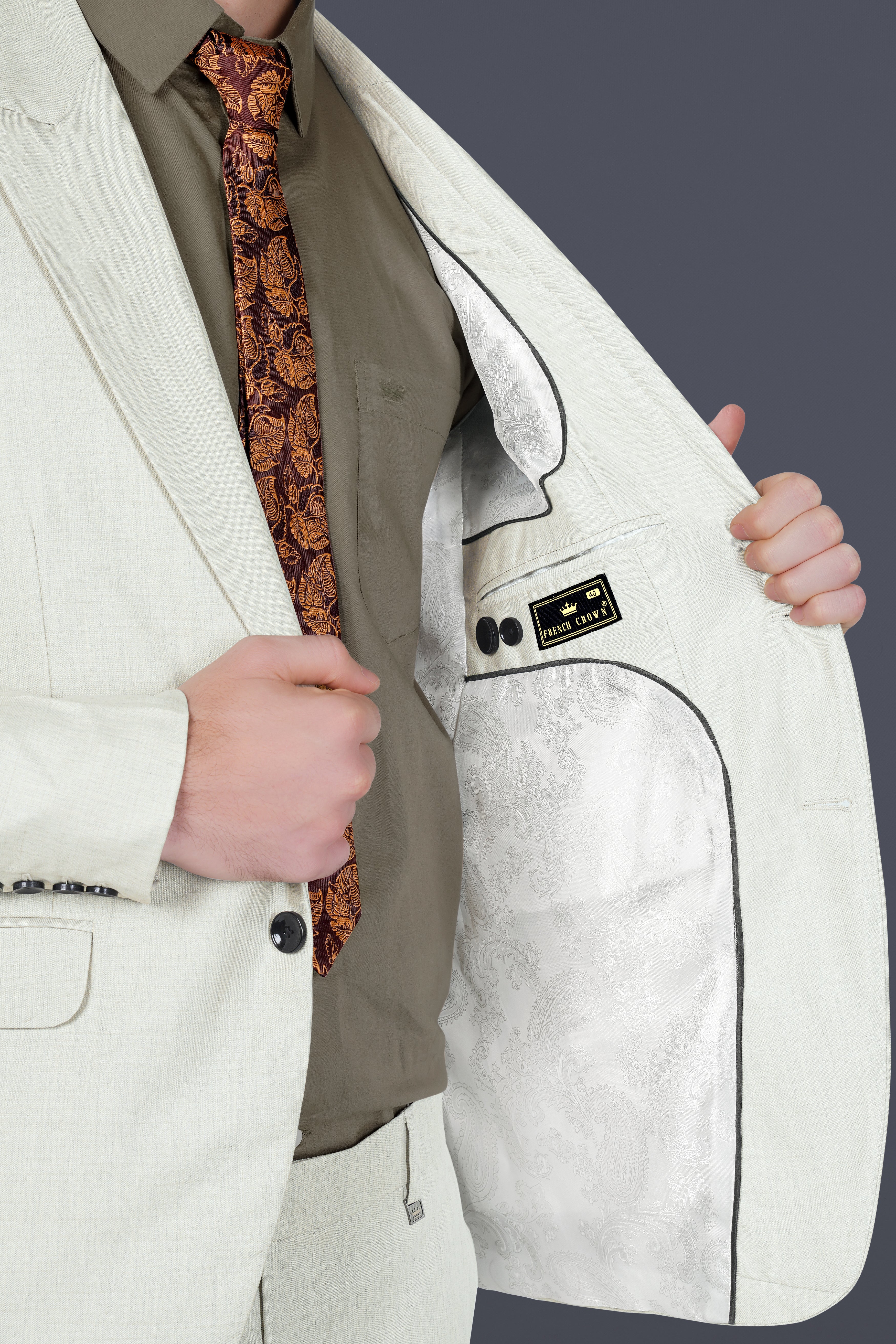 Westar Cream Wool Rich Suit