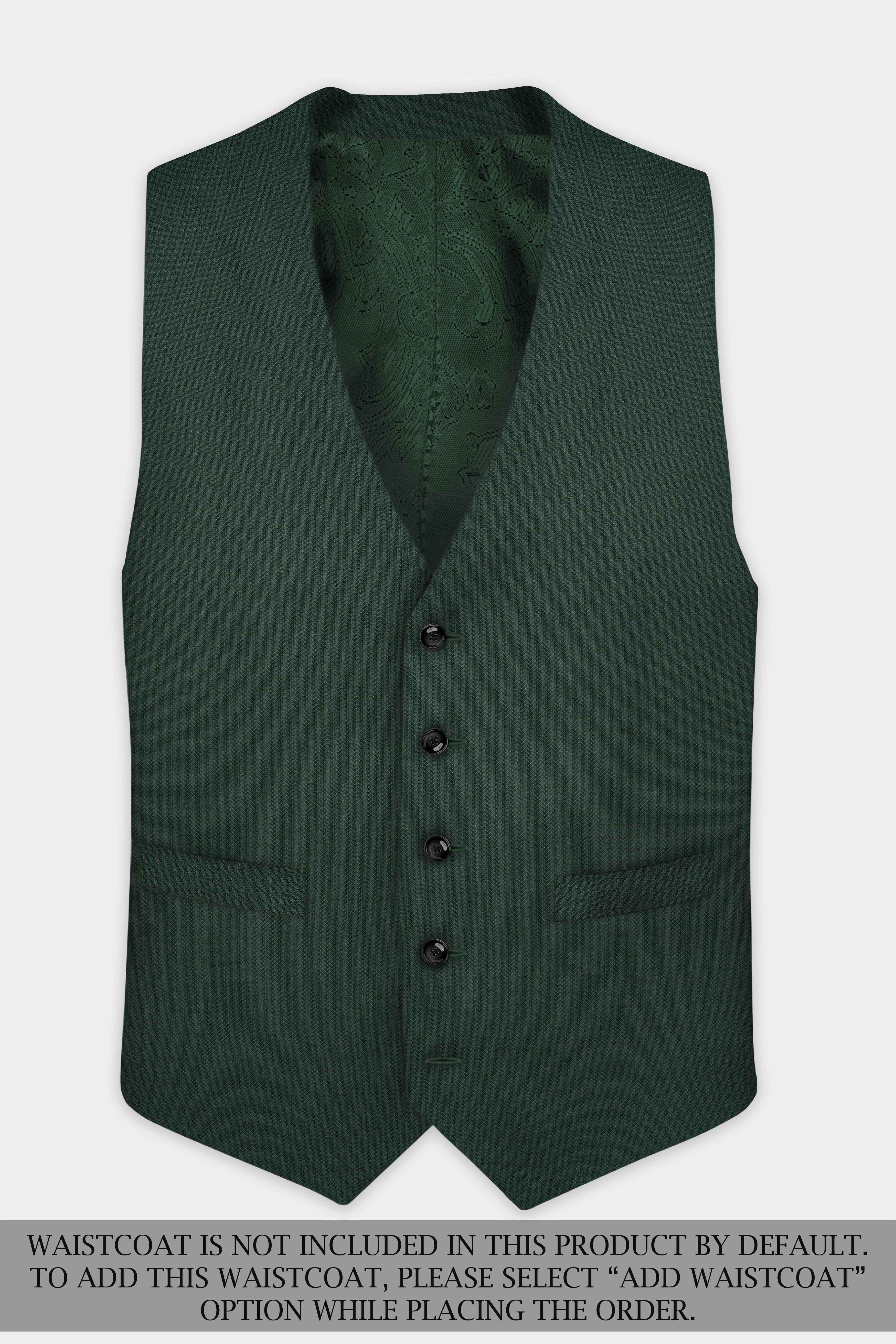 Everglade Green Micro Checkered Wool Rich Suit