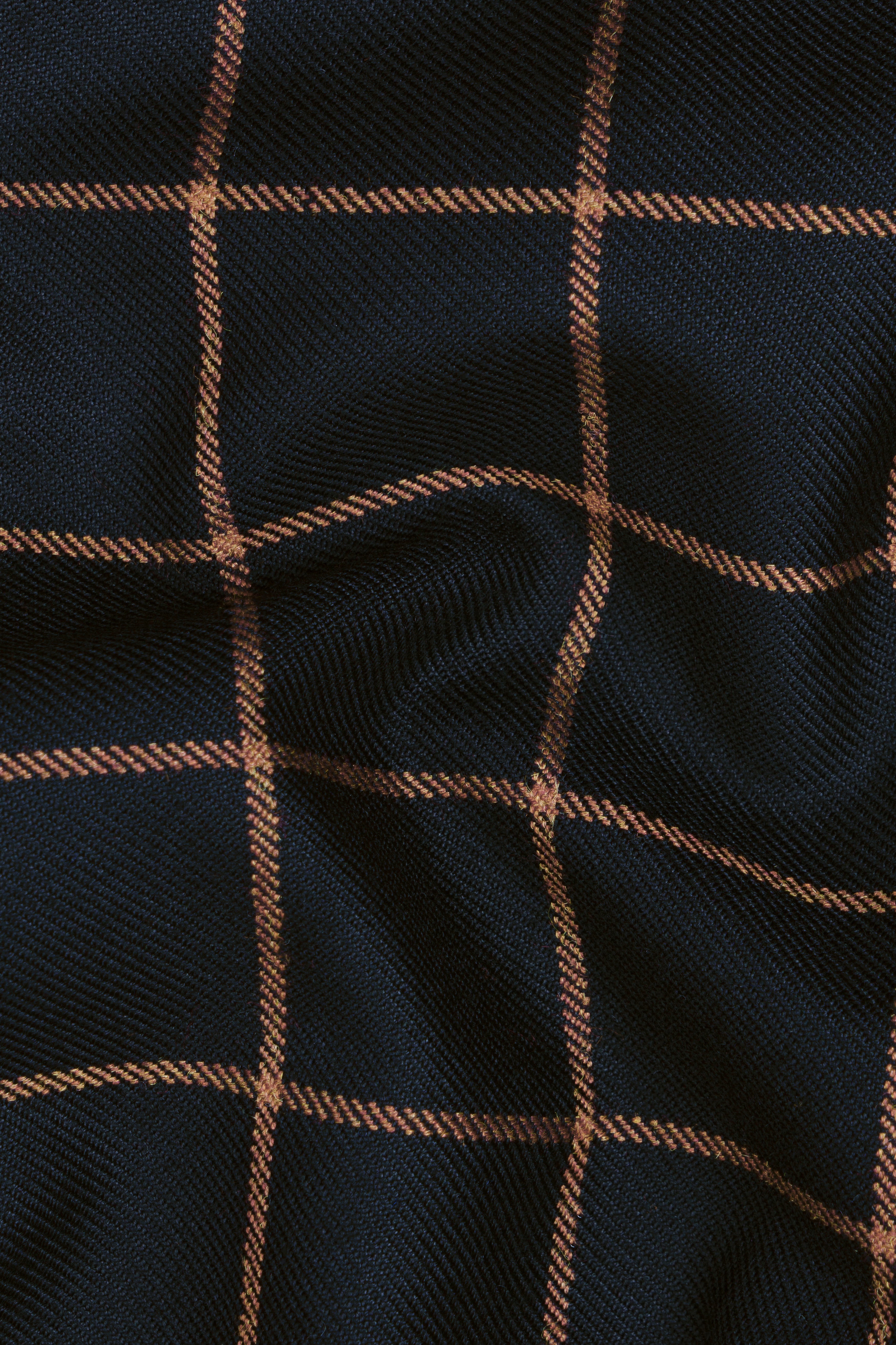 Jade Black with Potters Orange Windowpane Tweed Suit