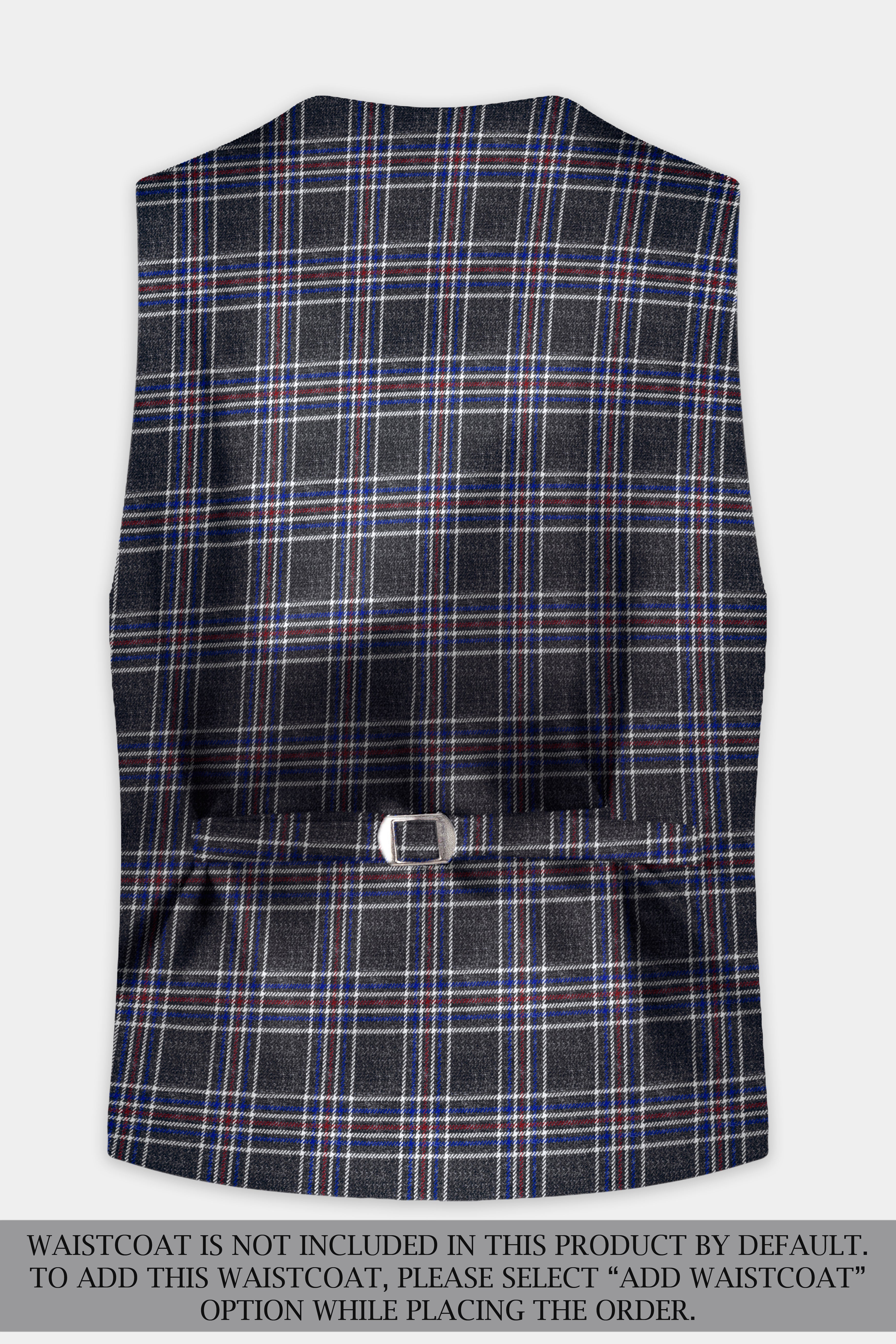 Tuatara Gray Multicolour Plaid Tweed Suit