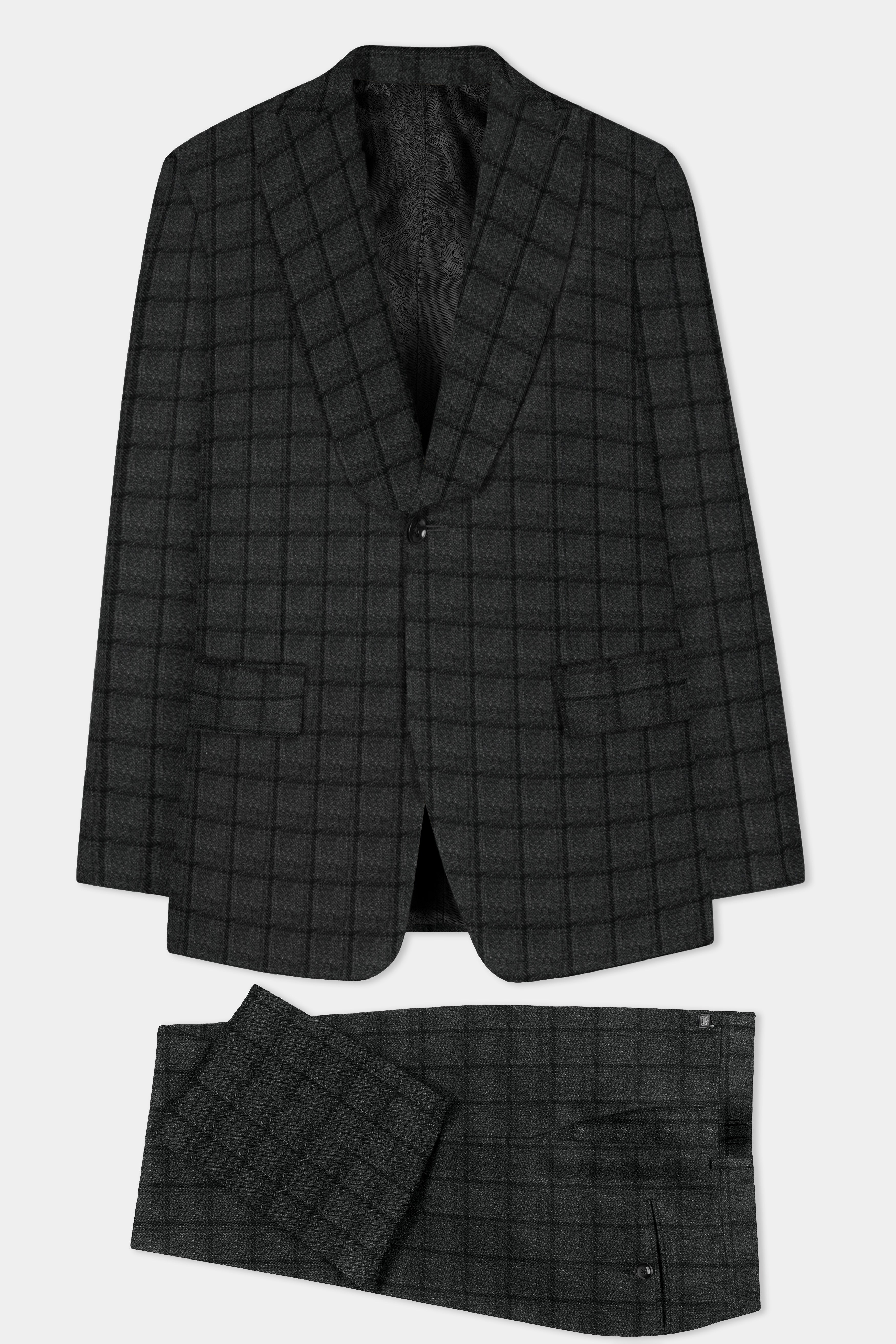 Zeus Gray Plaid Tweed Suit