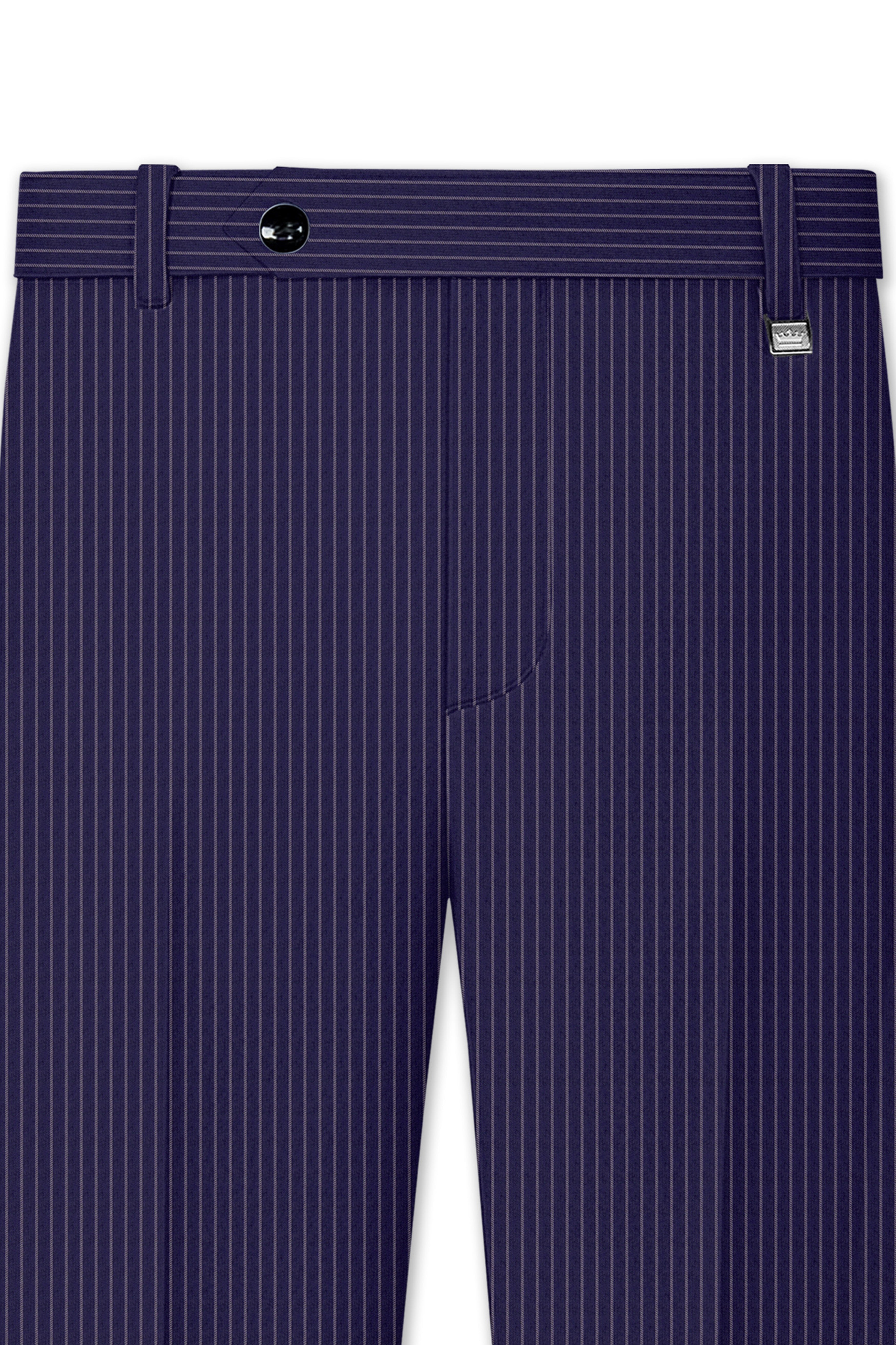 Martinique Blue with Prelude Striped Bandhgala/Mandarin Corduroy Premium Cotton Suit