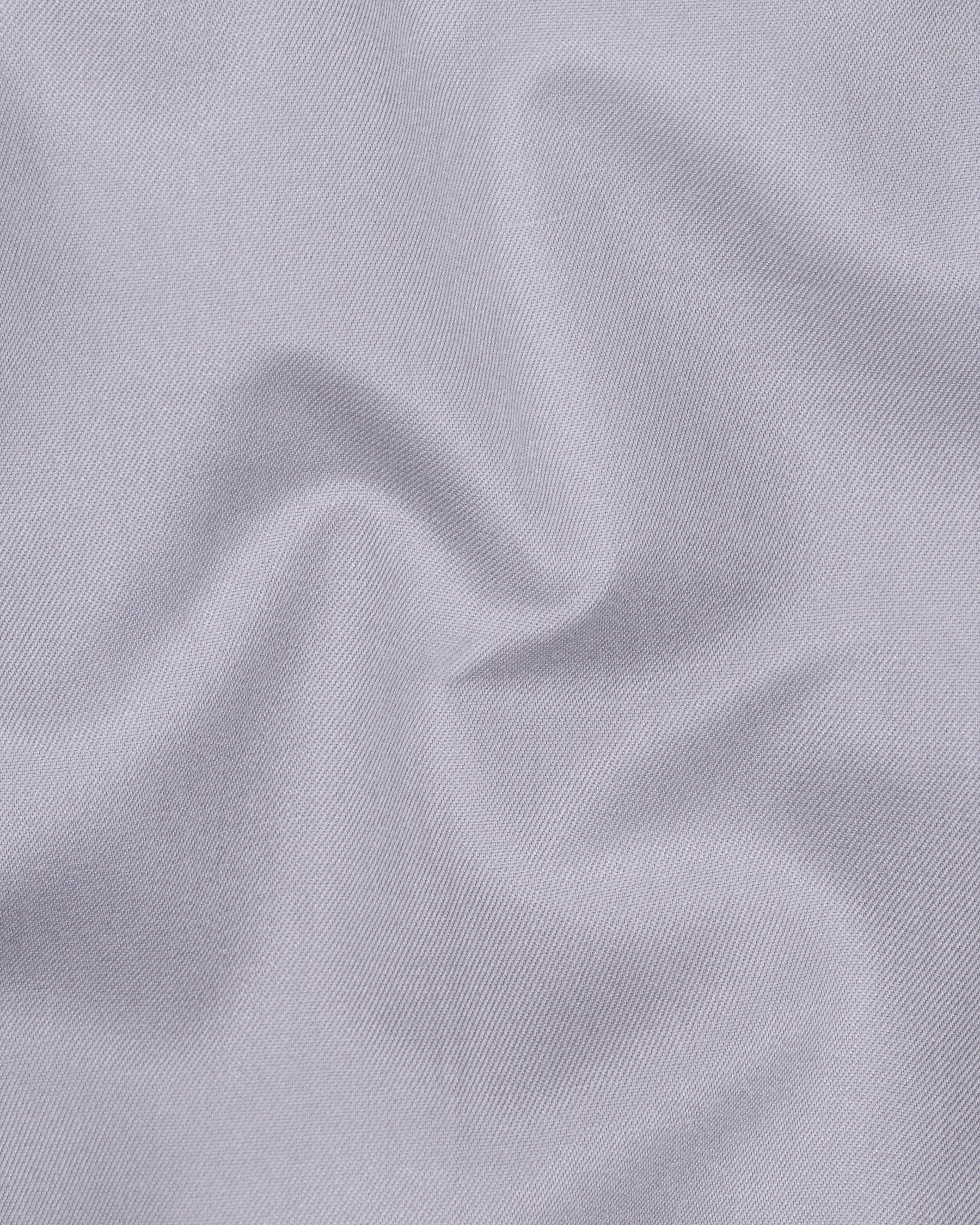 French Gray Cross Placket Bandhgala Wool rich Suit